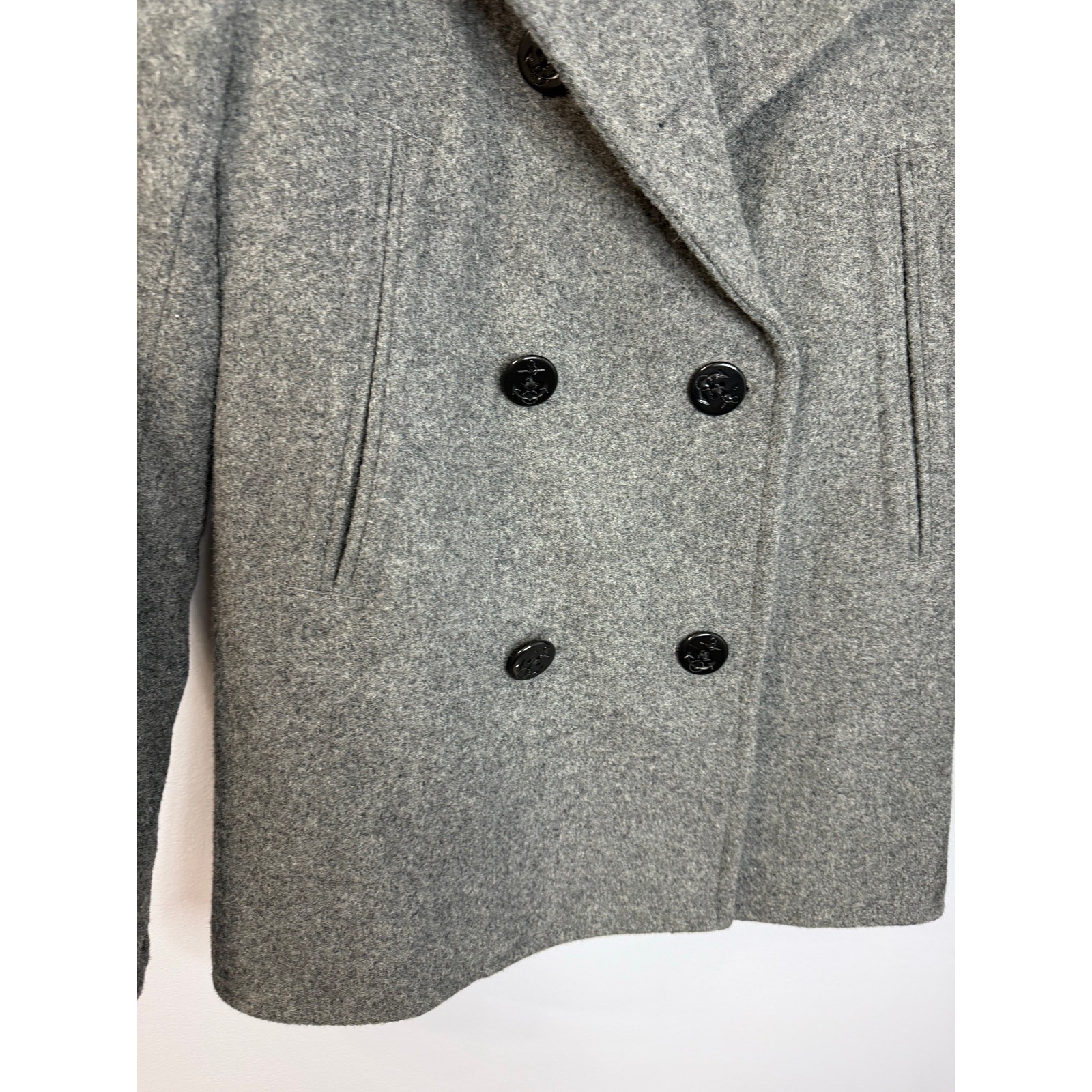 J Crew Dock Peacoat Jacket PrimaLoft Grey Men’s S New Classic Preppy