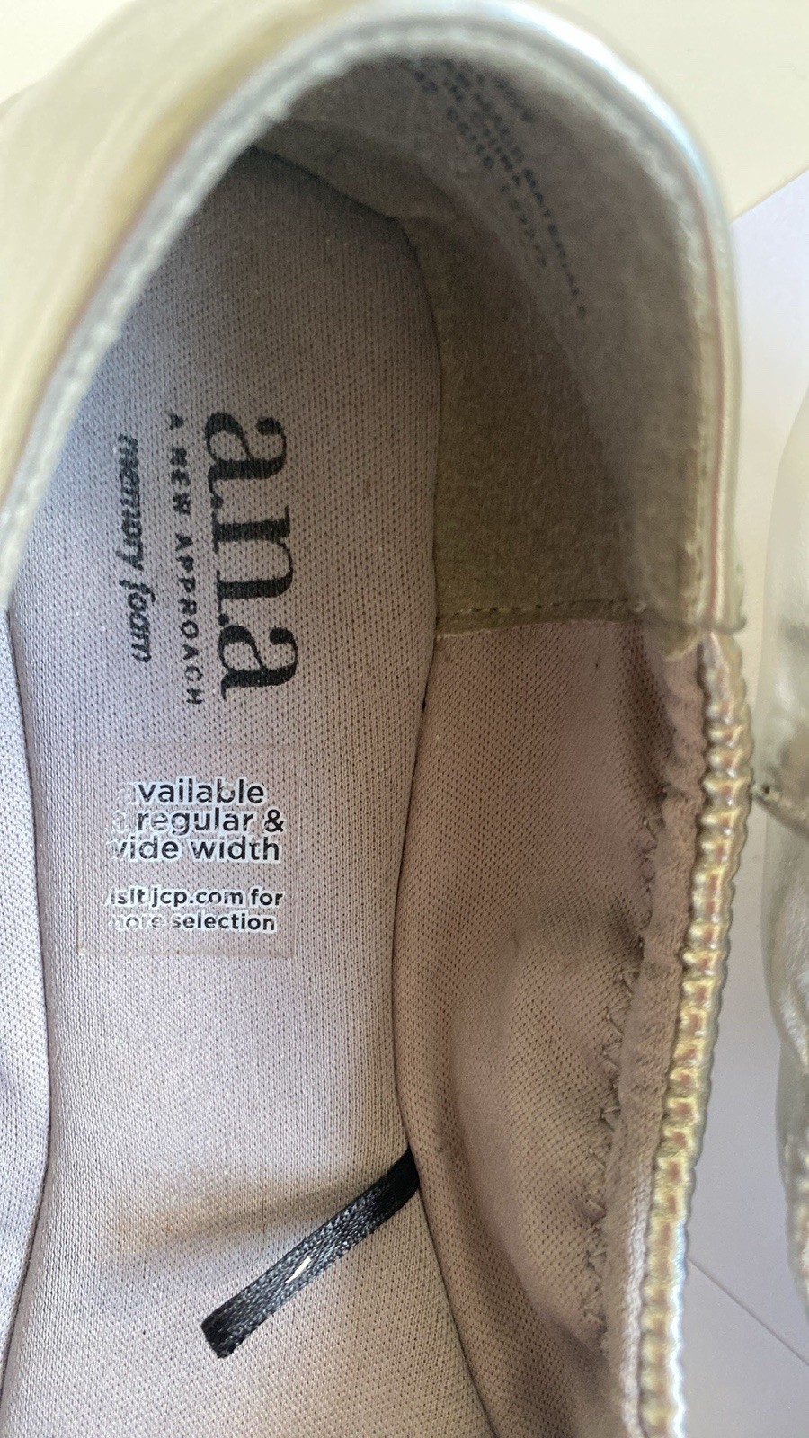 A.N.A Ana joy Silver Metallic Flexible Foldable Ballet Flats Memory Foam