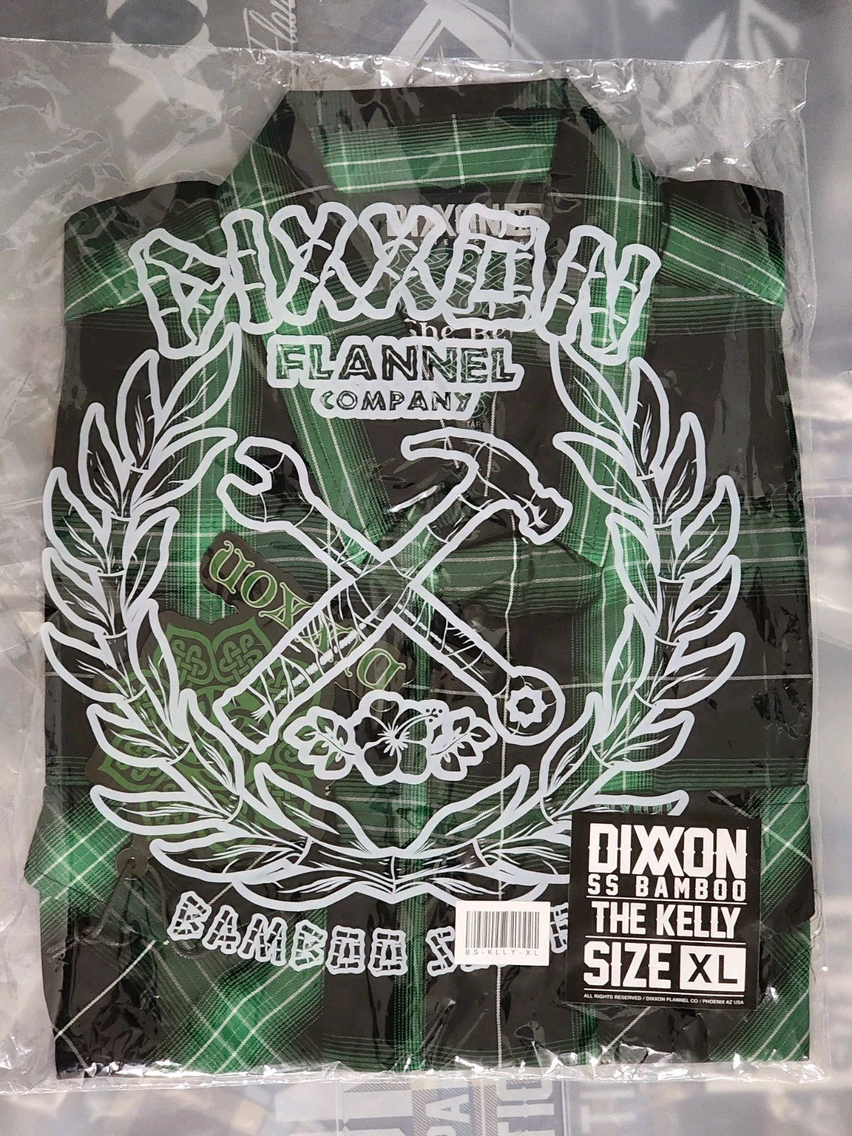 Dixxon Flannel KELLY SHORT SLEEVE BAMBOO. Men’s X-Large – New In Bag With Tags
