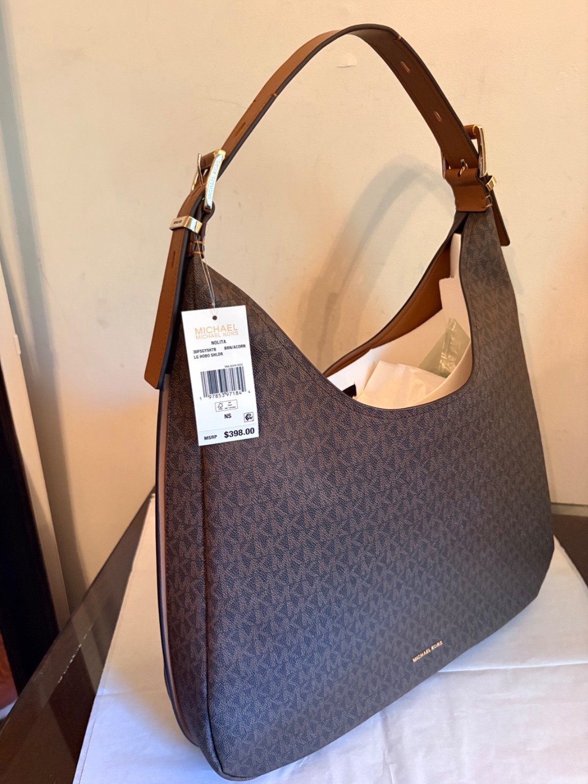 $398 Michael Kors Authentic Nolita Large Hobo New Handbag