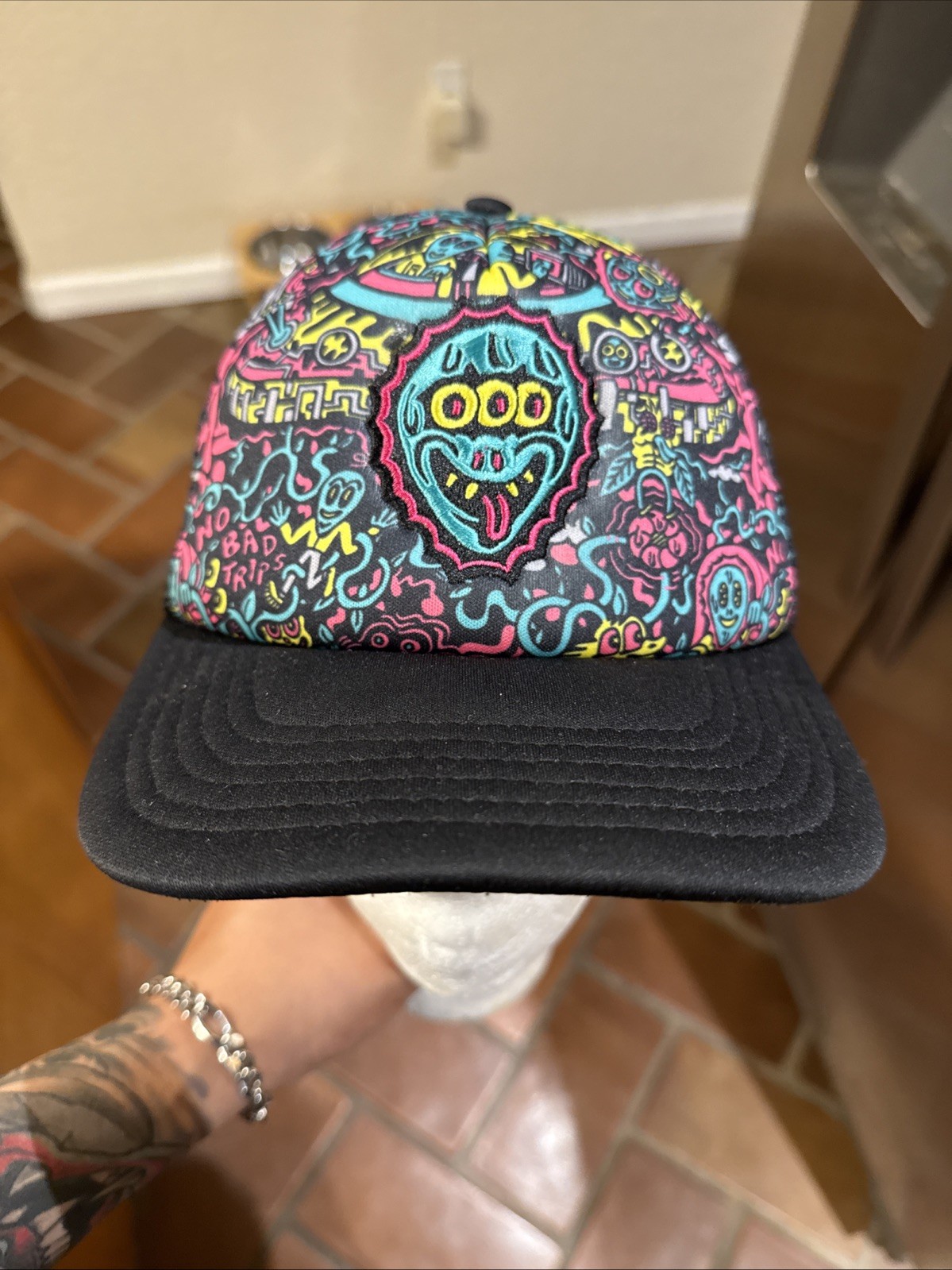 KILLER ACID NO BAD TRIPS SNAPBACK TRUCKER BASEBALL CAP HAT ADJUSTABLE