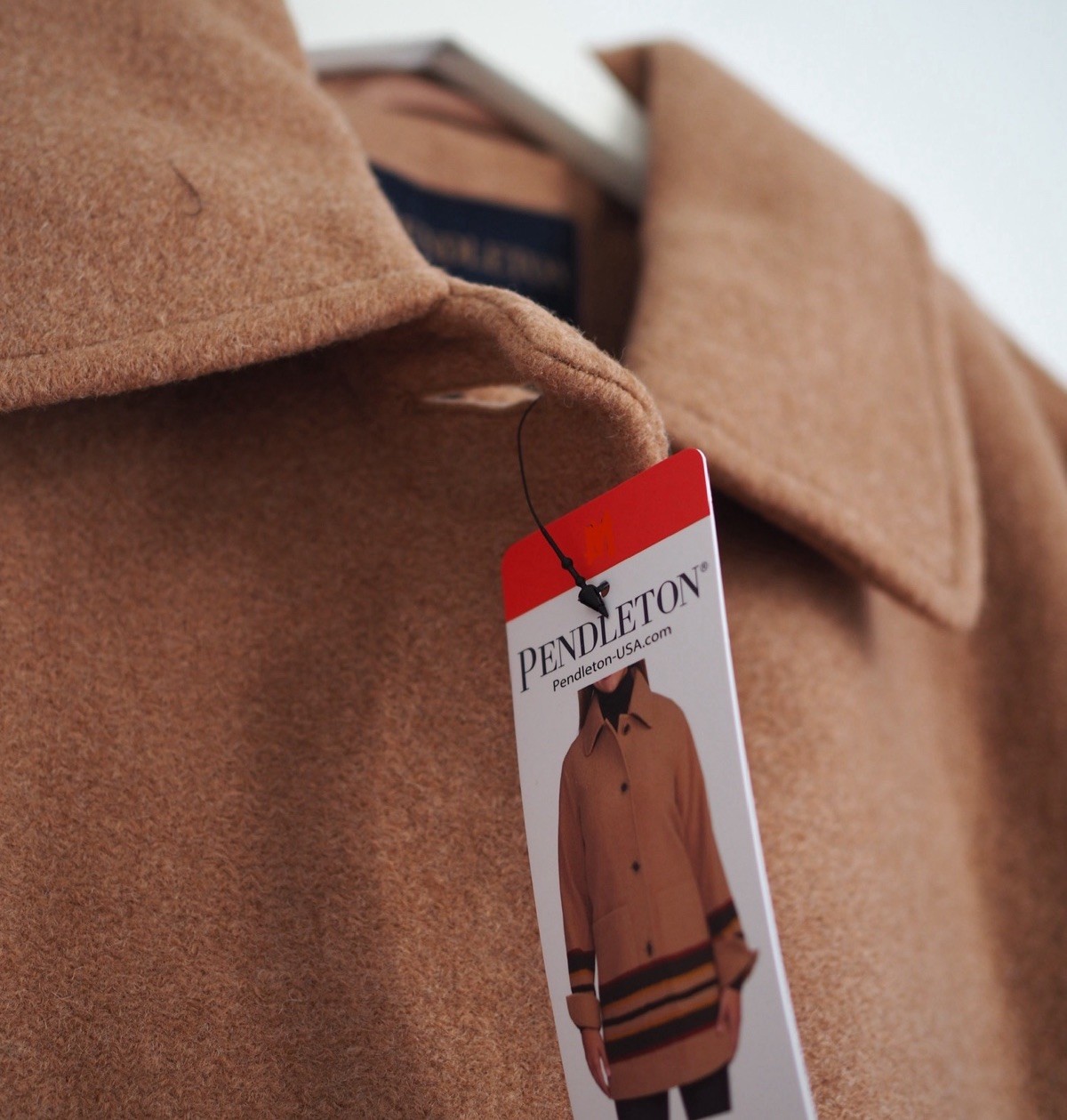 Pendleton Wool Blend Topper Coat Size XL Desert Beige New Ships from USA