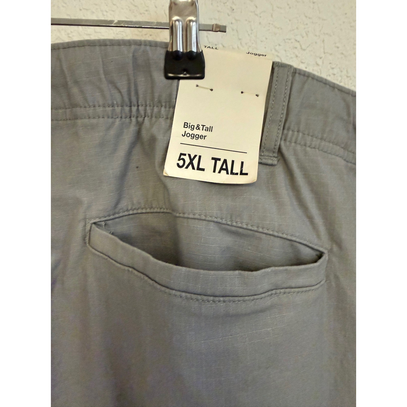 5XL Tall Gray Cargo Jogger Pants Cotton Blend Ripstop NWT