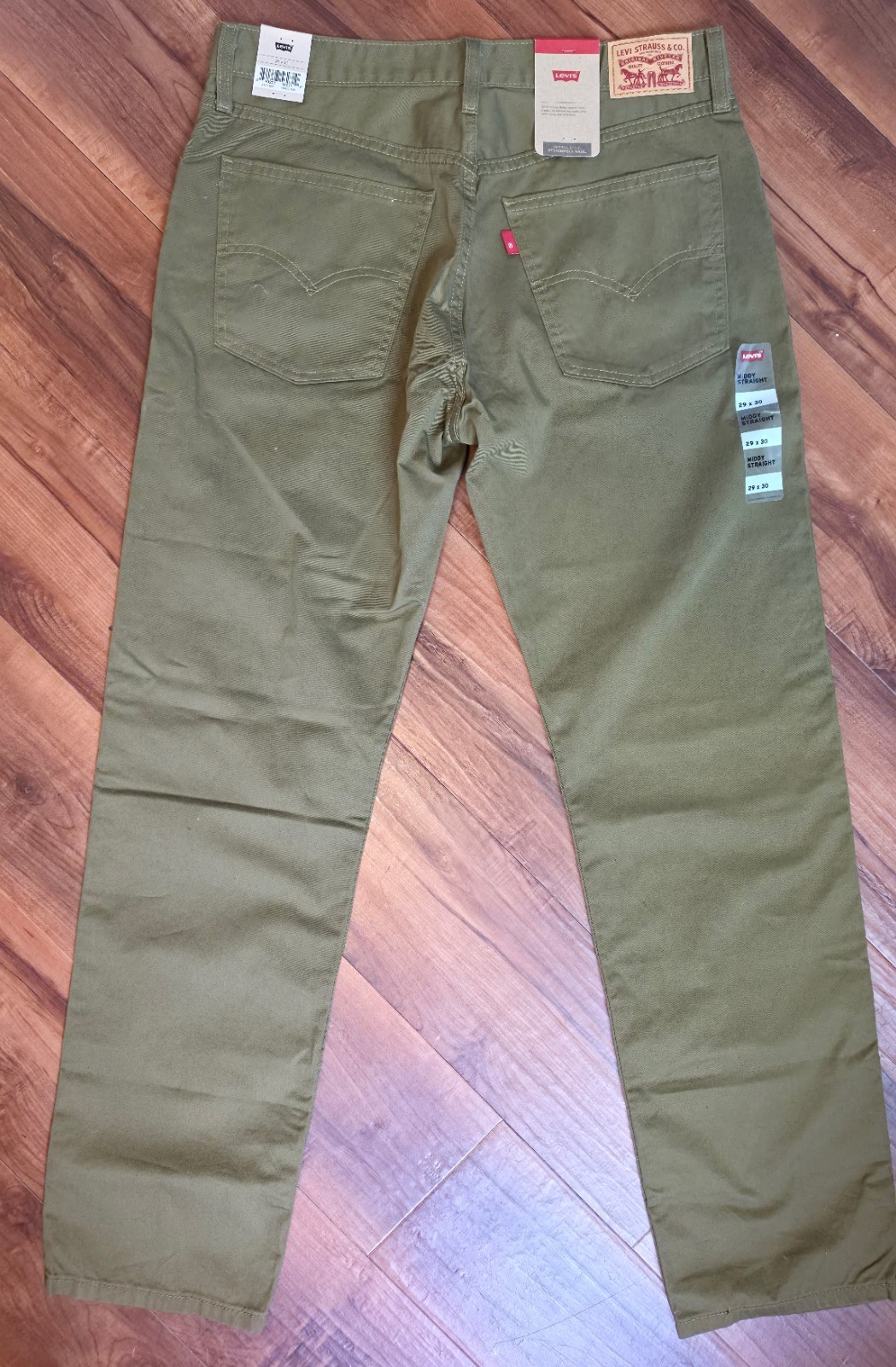 Levi’s Women’s Jeans Middy Straight Green 29×30 (Size 8)
