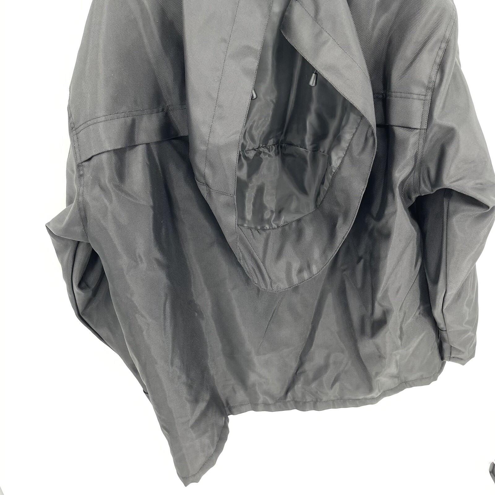 Mil-Tec Brand Men’s Size XL Tactical Jacket Rain Coat Black Hooded Pockets