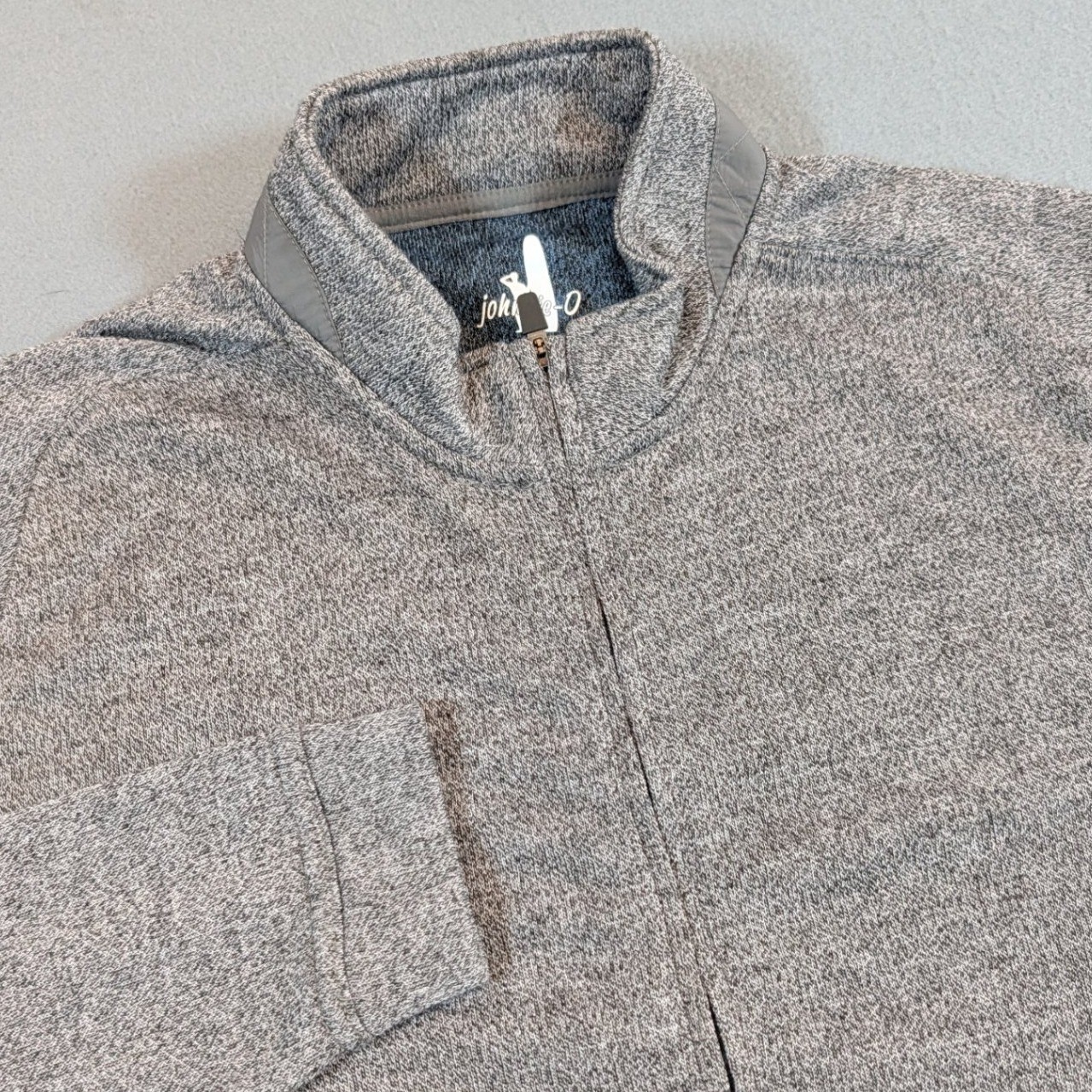 Johnnie-O Reflex Quarter Zip Golf Pullover Mens Medium Grey Heather