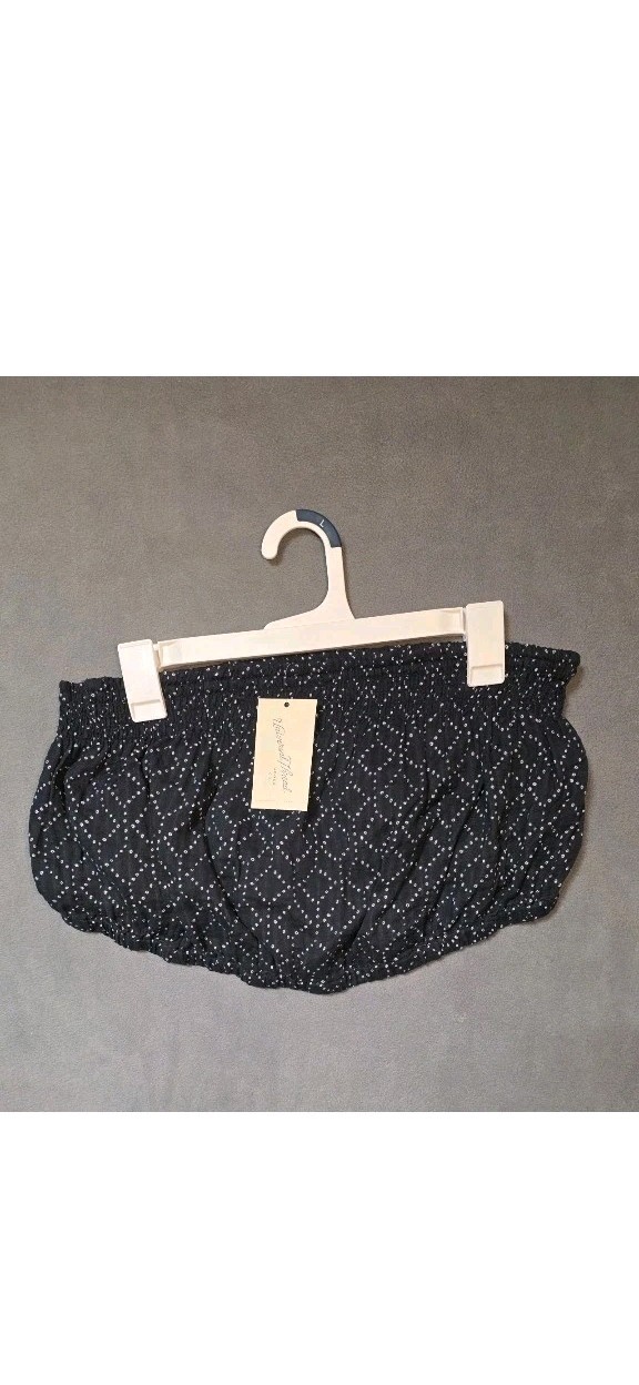Universal Thread Womens Crinkle Gauze Tube Top Navy Blue Dot Print Large NWT