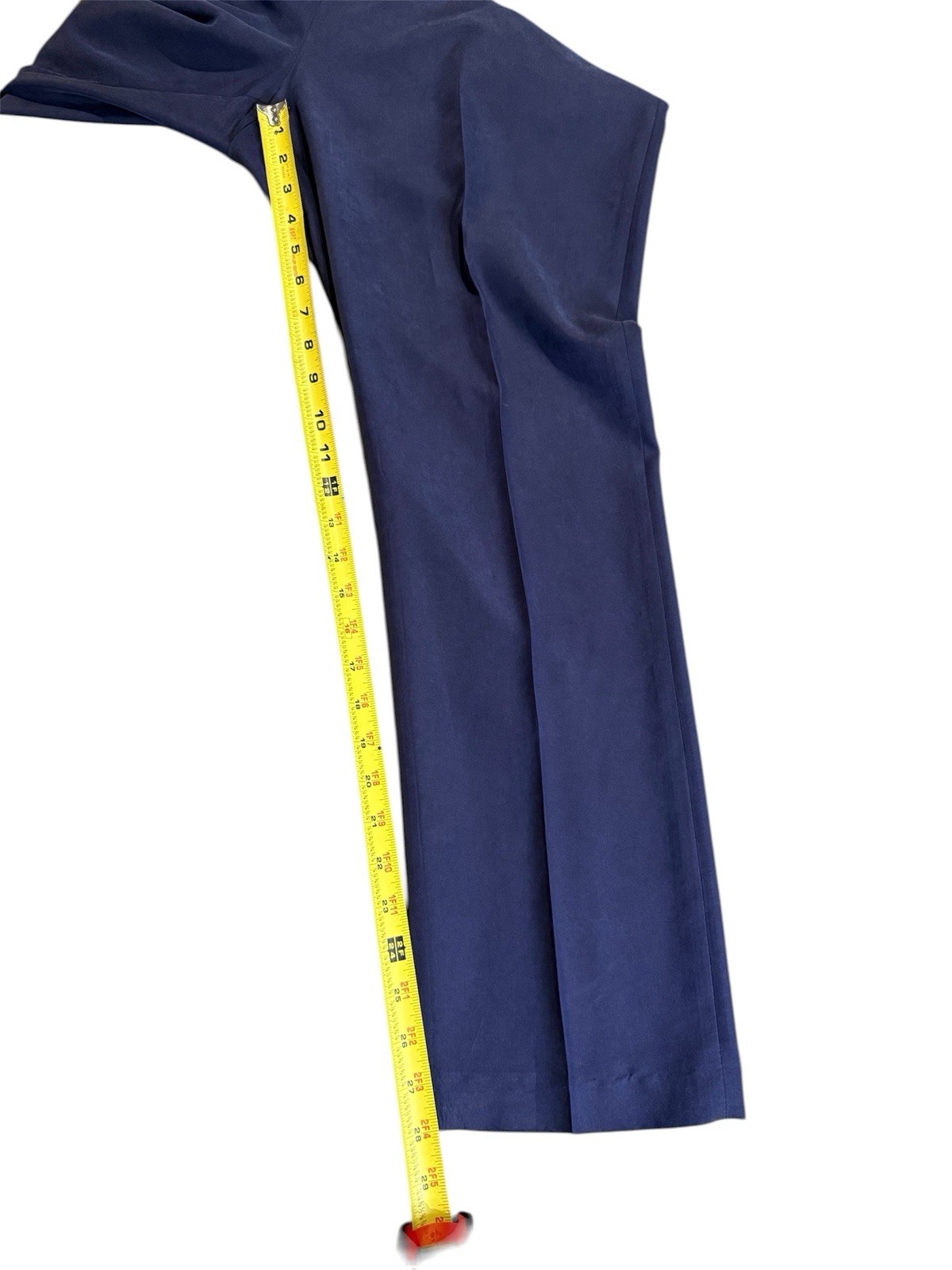 Antonio Melani Womens Navy Slim Pants Ankle Career Trousers Work 12 Large Modal