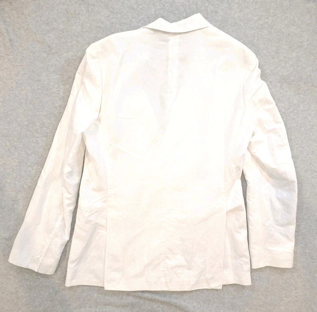 Baird McNutt Murano White Linen Blend Blazer Jacket Mens LT Doublebreasted