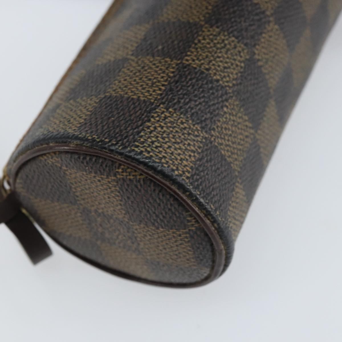 LOUIS VUITTON Damier Ebene Papillon Pouch LV Auth BA10869