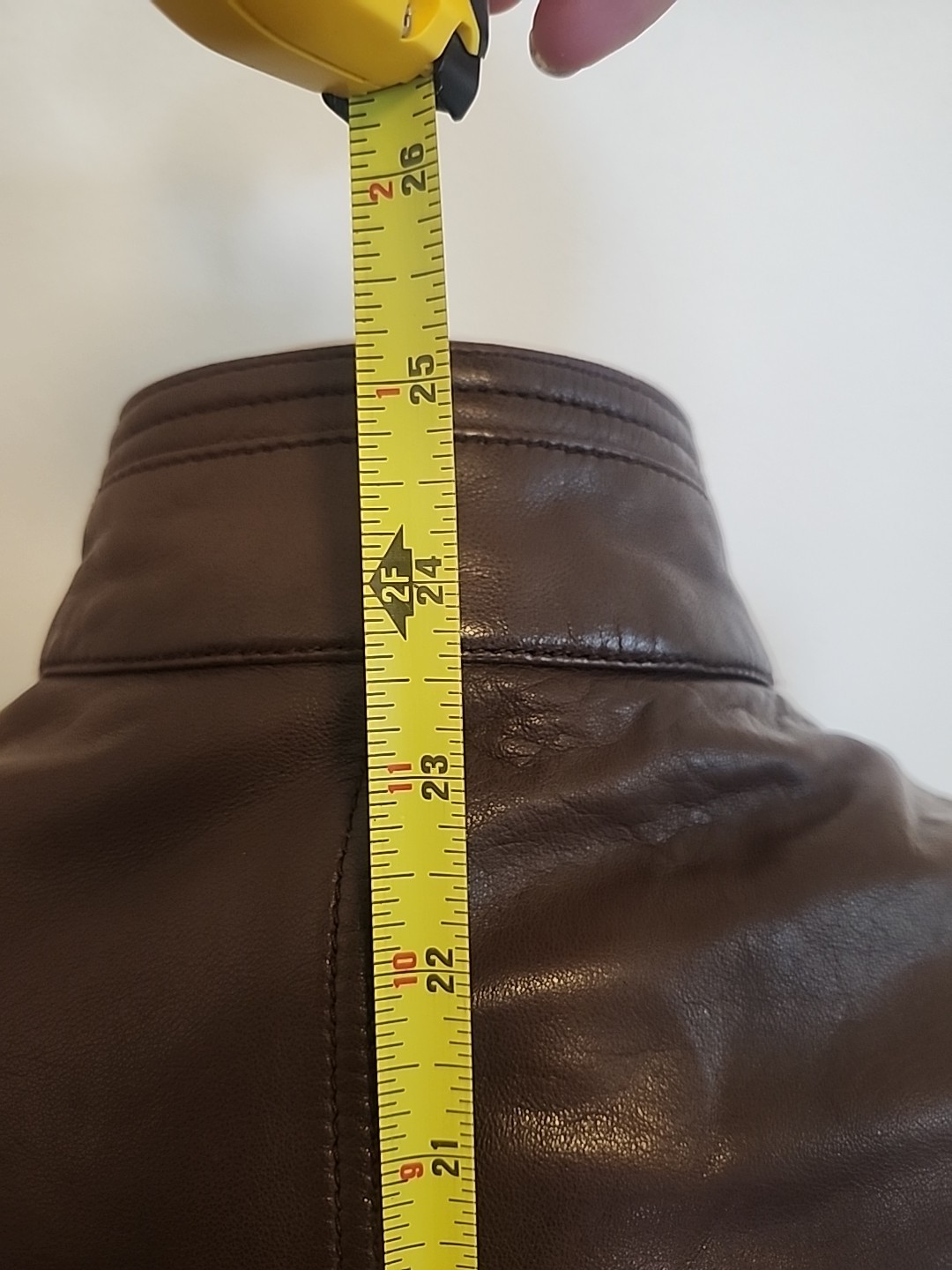 Mens Massimo Dutti Brown Nappa Lambskin Moto Aviation Leather Jacket Small EUC
