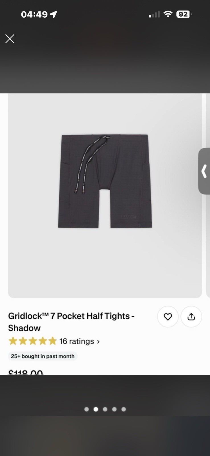 Bandit 7 Pocket Half Tights Used Medium (used 2x) Men