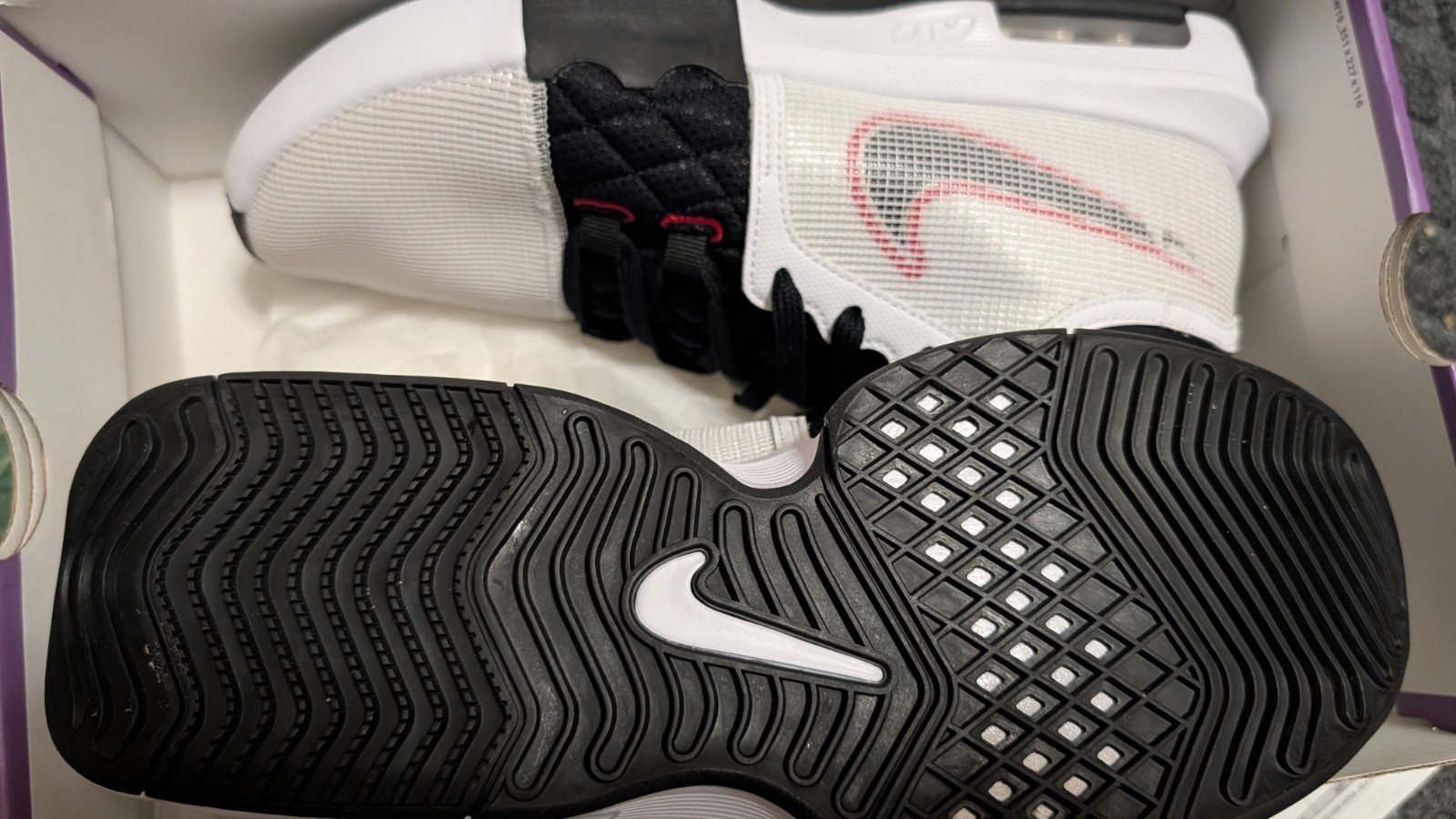 Size 11 men – Nike LeBron Witness 8 White University Red Black
