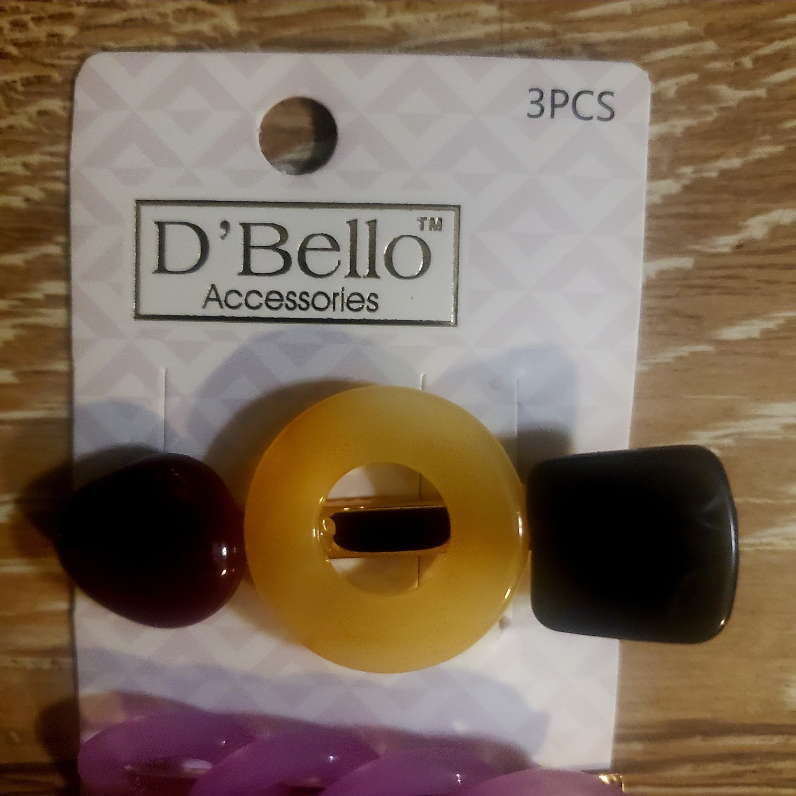 D’Bello Hair Accessories 3PCS Multicolor Chain Accent Geometric Set