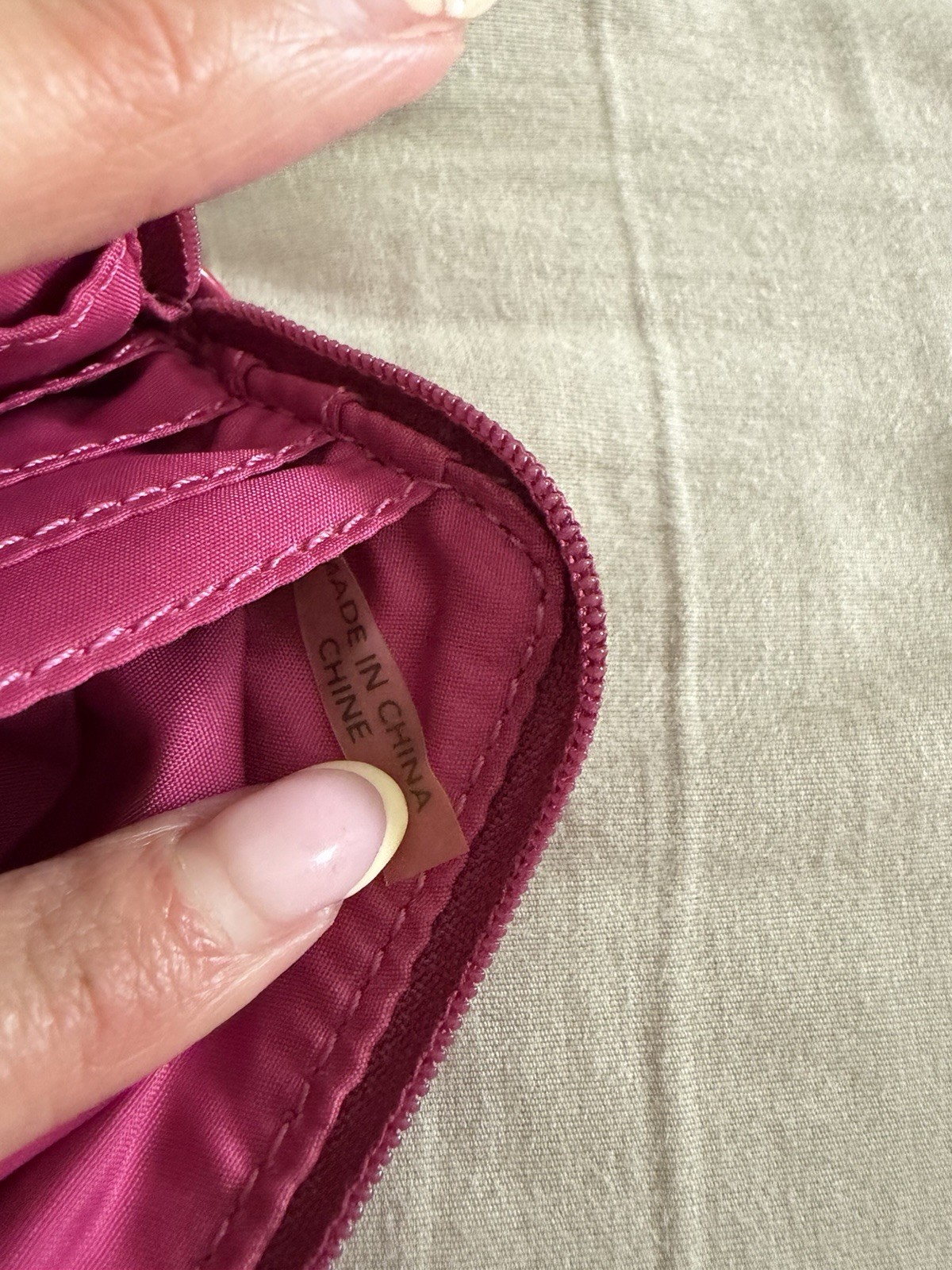 Coach Pink Signature Poppy Zip Wristlet Wallet w/ Credit Card Slots