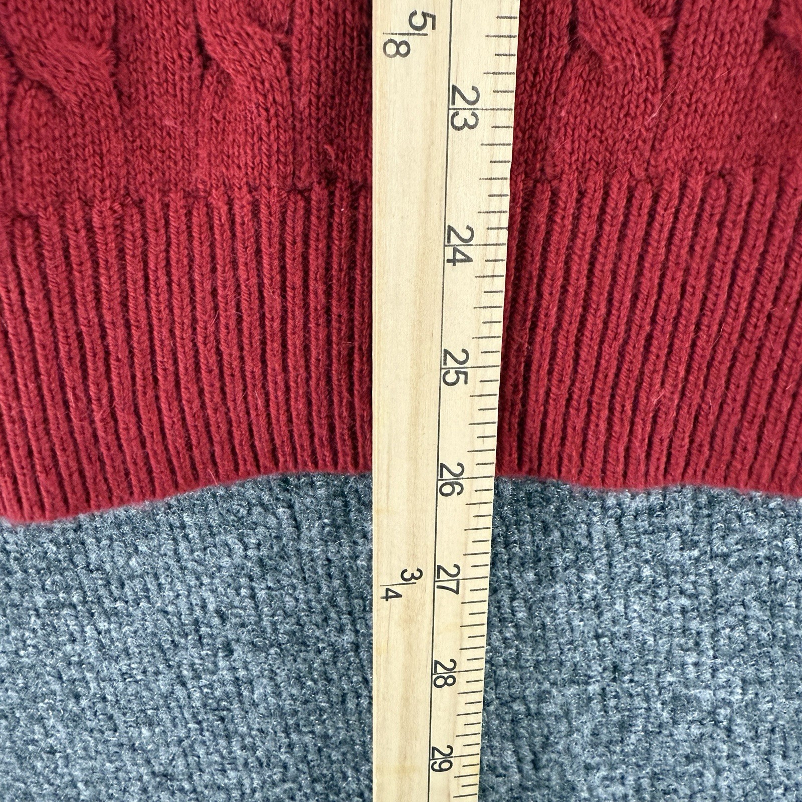 GAP Sweater Womens M Red Angora Rabbit Hair Blend Cable Knit Academia Preppy