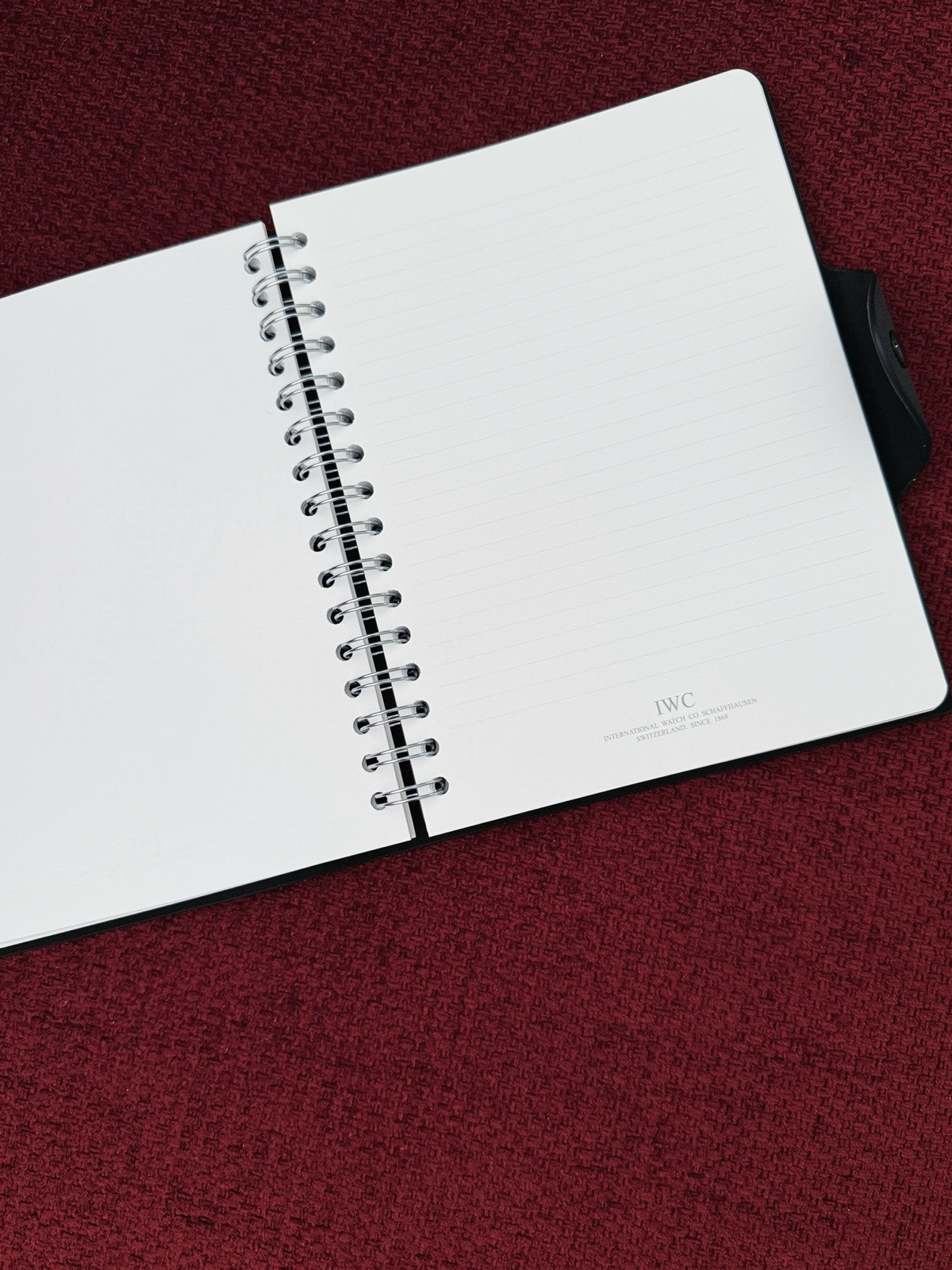 IWC Leather Notebook Journals Black, B5 Size 22.5*19 cm, 70 pages, Refillable