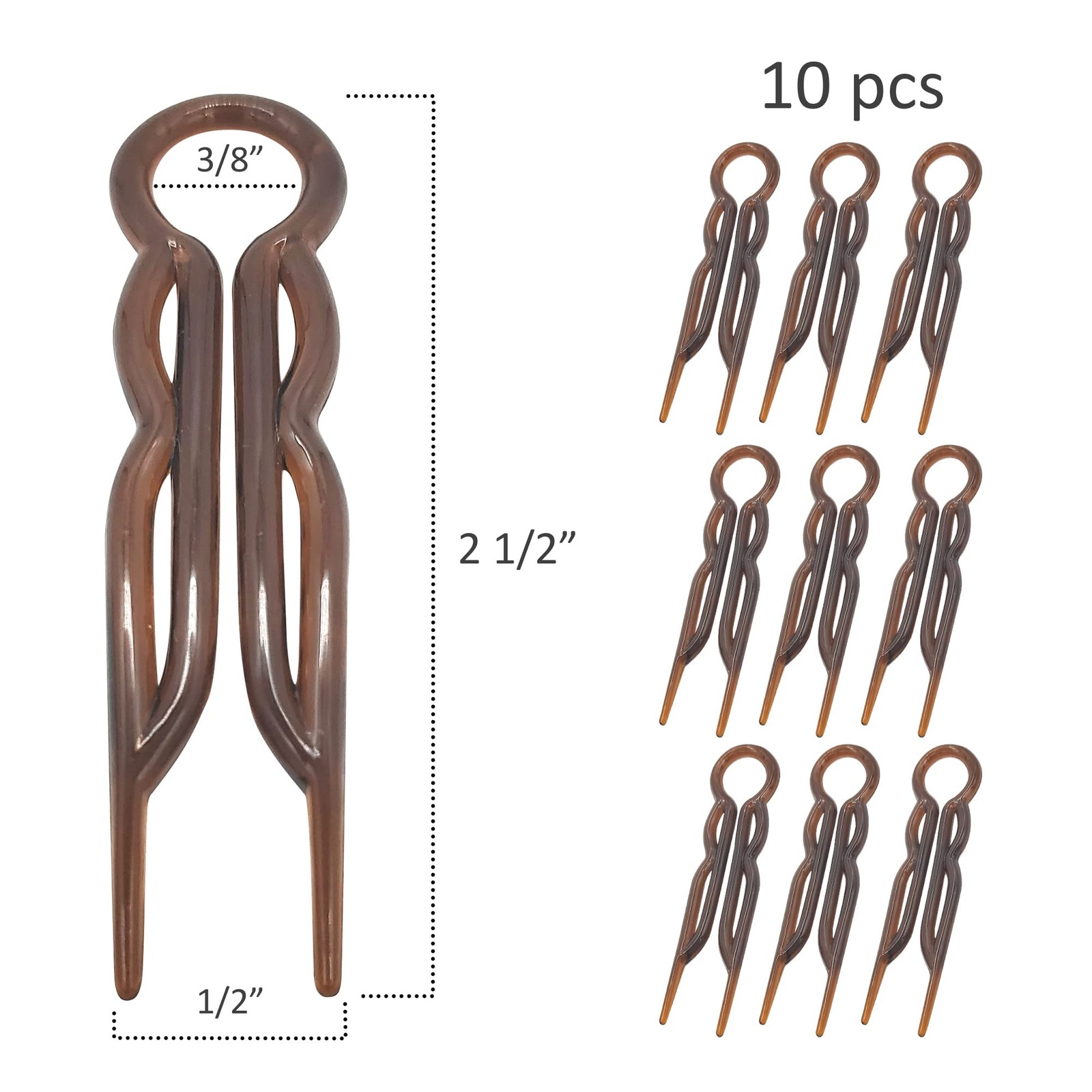 -Grip Hairpins Crystal (10 Count)
