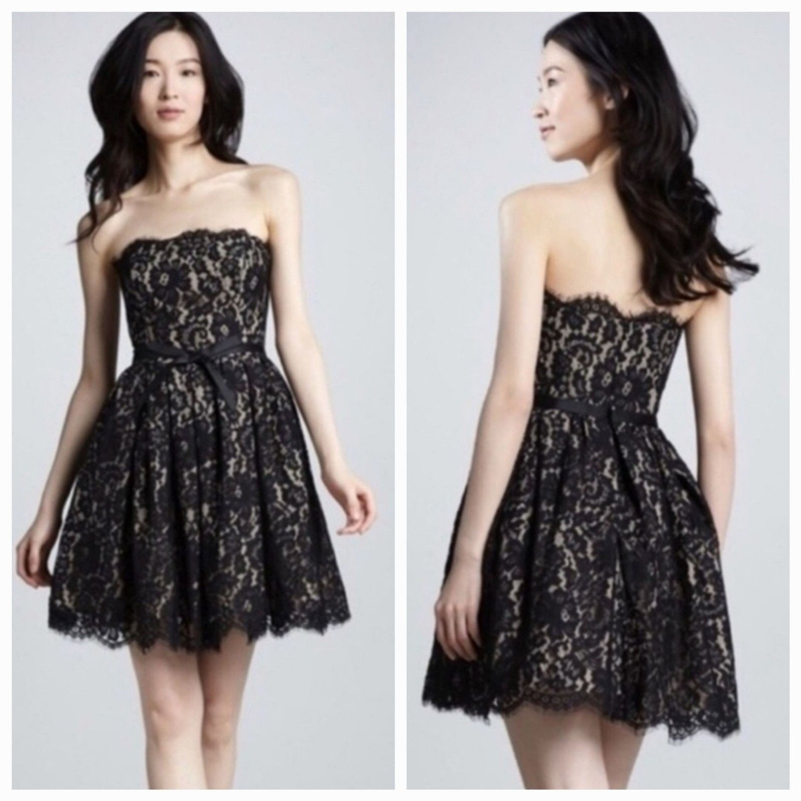 NEW Robert Rodriguez Women’s Dress Size 6 Black LBD Lace Cocktail Fit and Flare