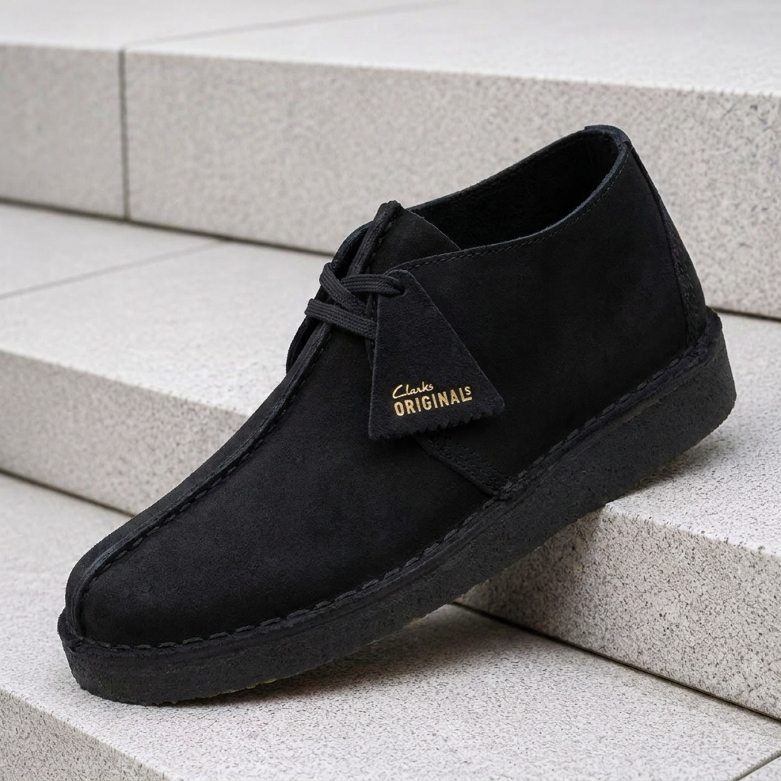 Clarks Desert Trek Black Suede 78476 Men’s New