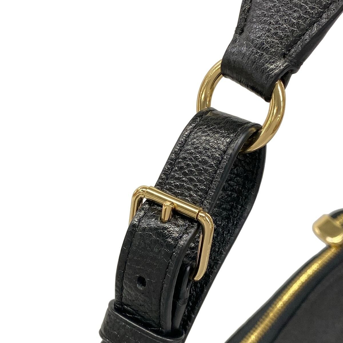 COACH Rorie Black Leather Shoulder Bag C2853 Gold Hardware From Japan Auth
