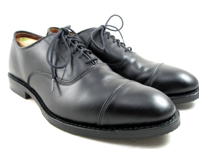 Allen Edmonds “PARK AVENUE” Cap-Toe Oxfords 8.5 E BLACK Comb Tap Sole (795N)