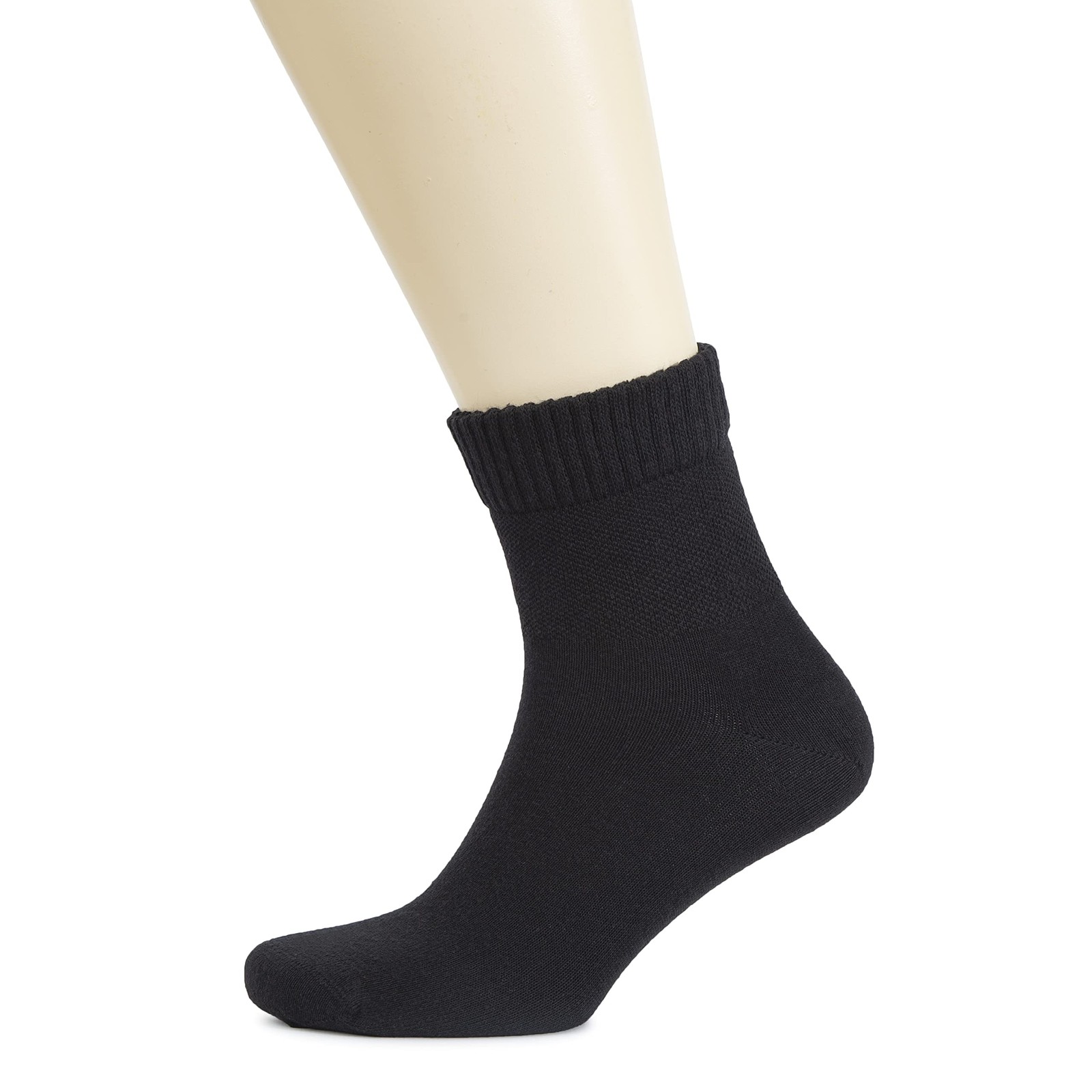 Hugh Ugoli Men’s Cotton Diabetic Ankle Socks Wide Thin Loose Fit and
