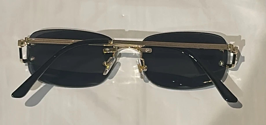 Cartier Big C Without Diamond Cut Black/Gray Frameless Less Brand New