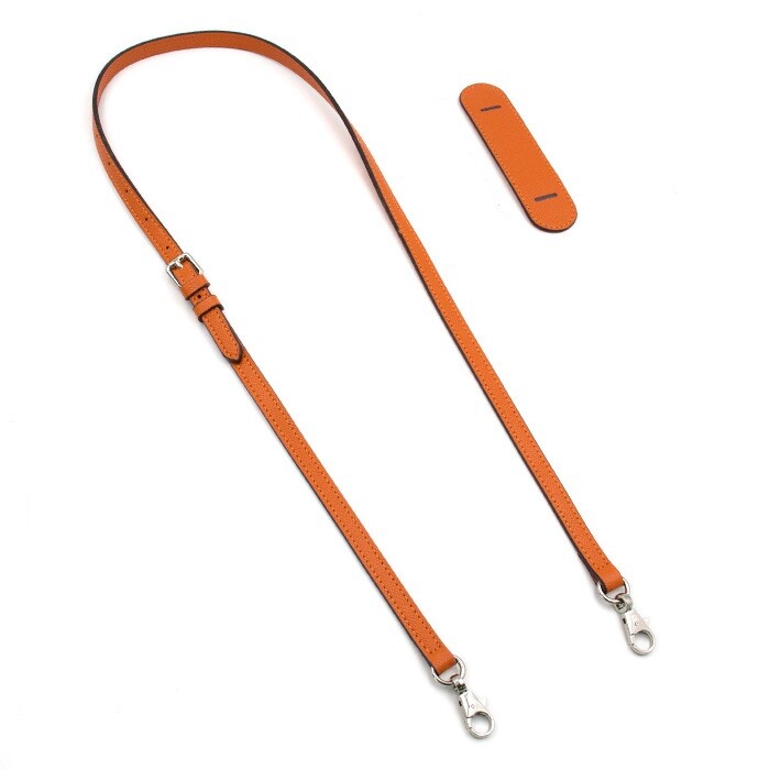 Shoulder Hand Strap For HERMES Taurillon Clemence Accessories Orange