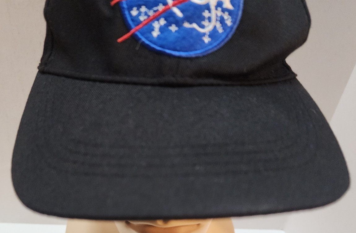 NASA N A S A Logo Adjustable Black Hat Baseball Cap Outer Space Astronaut New