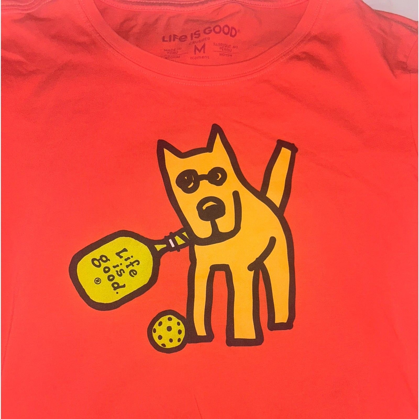 Life Is Good Women’s Rocket Pickleball Short Sleeve Crusher Tee Size M