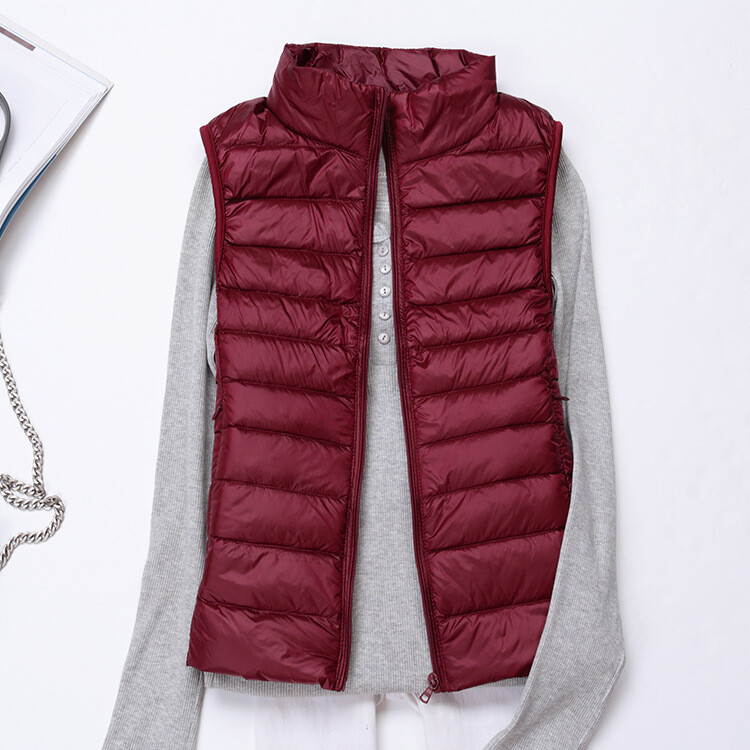 Women Warm Duck Down Vest Ultralight Coat Jacket Sleeveless Waistcoat Puffer Top