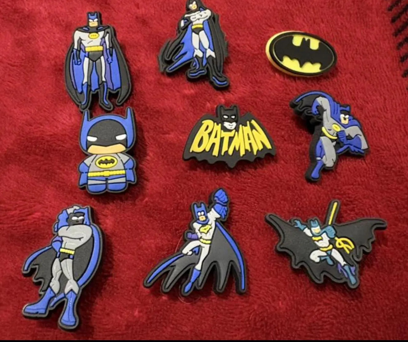 BATMAN – 9pc Shoe Charms – fits crocs – FREE SHIPPING