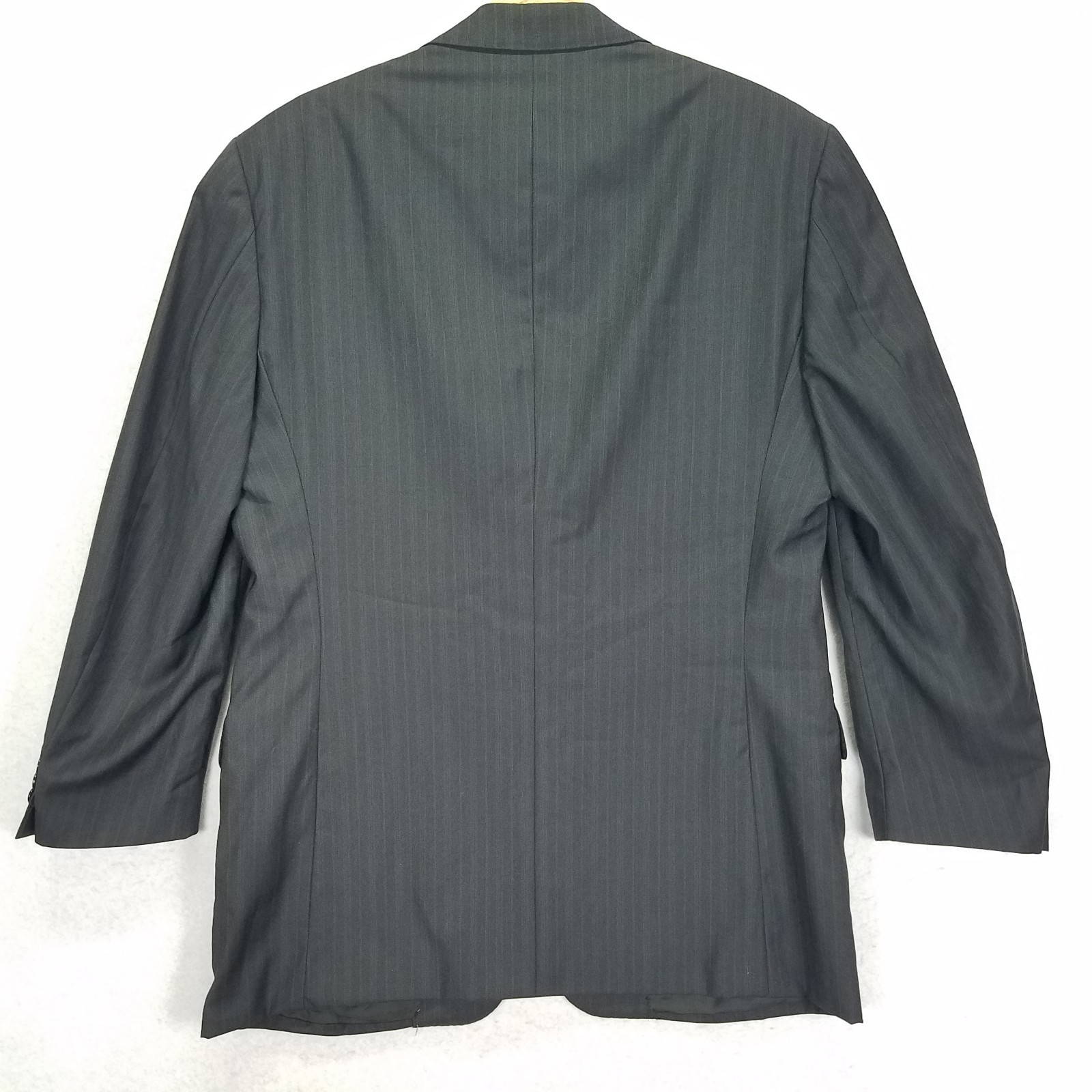 Canali Proposta Mens US 40R EU 50R Gray Pinstripe Wool Suit Jacket Italy Vtg