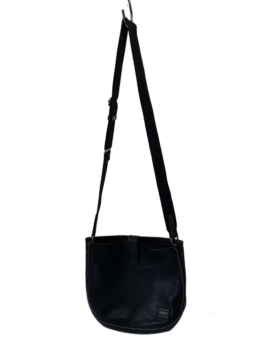 PORTER CISCO Shoulder Bag Leather BLK 120 03306