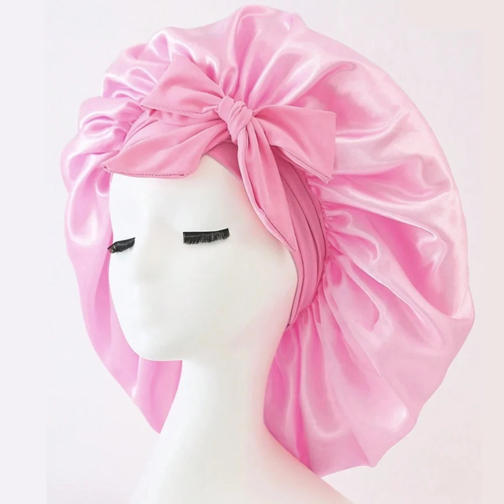 Satin Bonnet Silk Bonnet with Tie Band Adjustable Hair Bonnet for Sleeping*