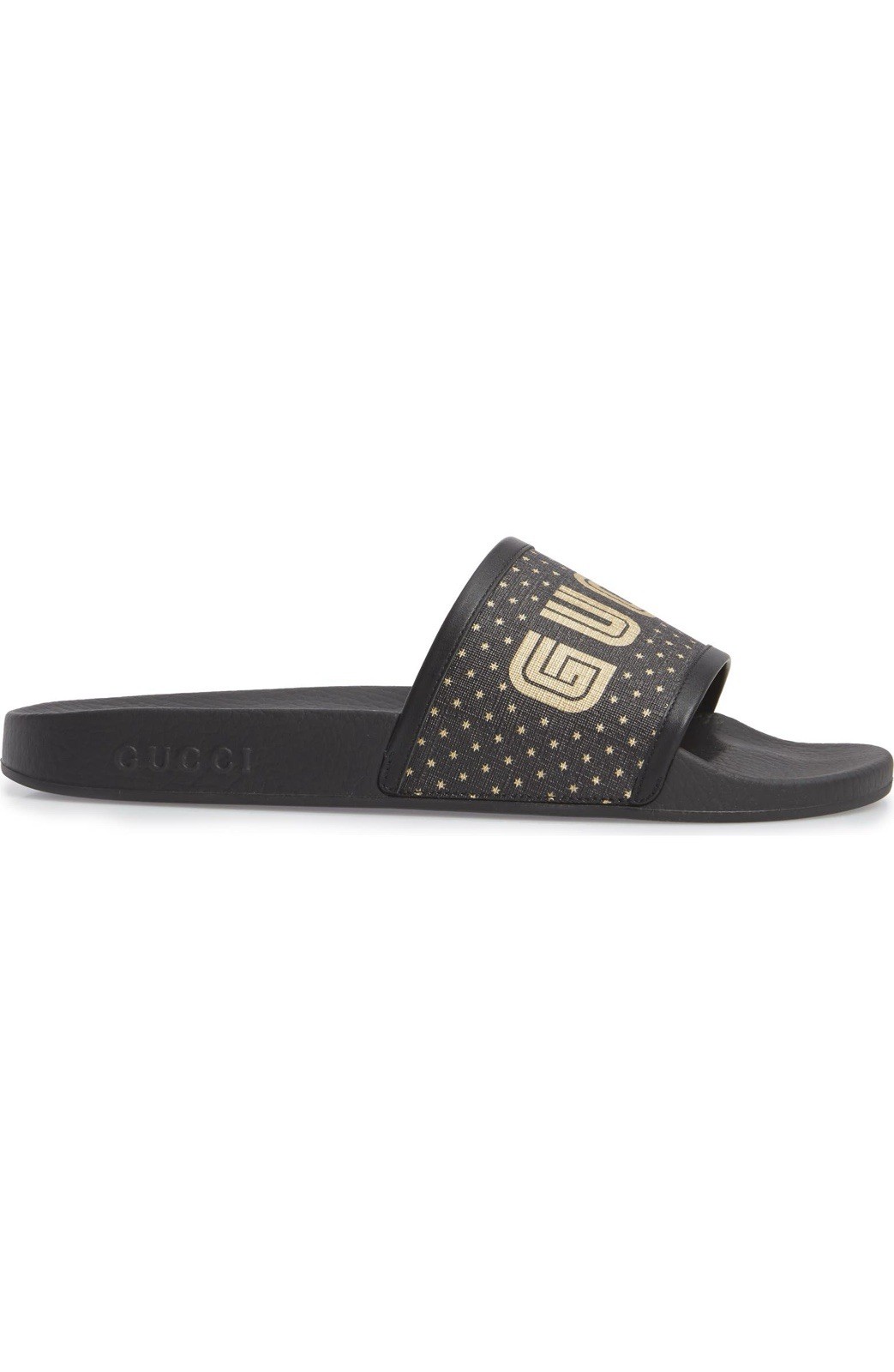 NEW GUCCI LIMITED EDITION SEGA Slides Gold/Black – (Size 8)