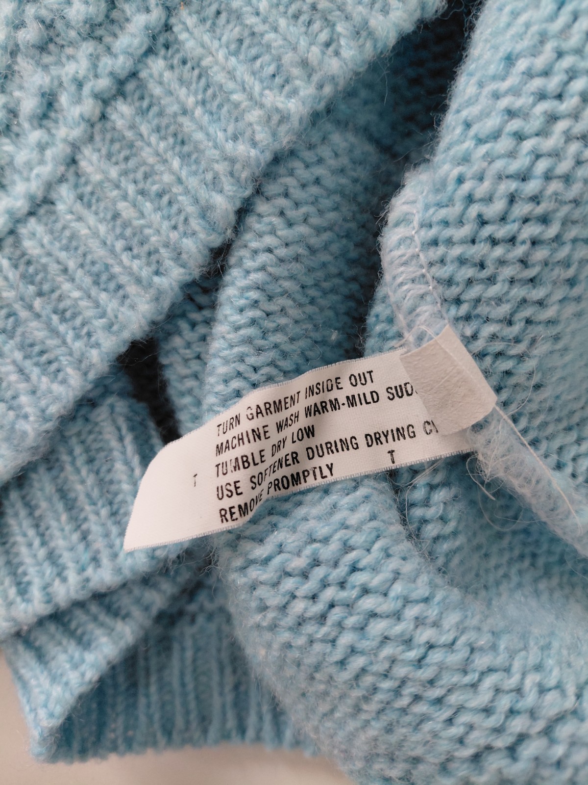 Waterville Cable Knit Pullover Blue Sweater Womens Medium