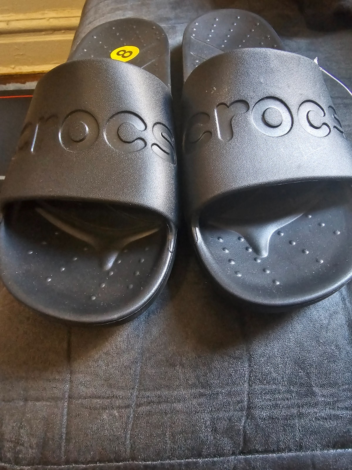 Crocs Men’s Slide Sandals Black Size 8 NEW
