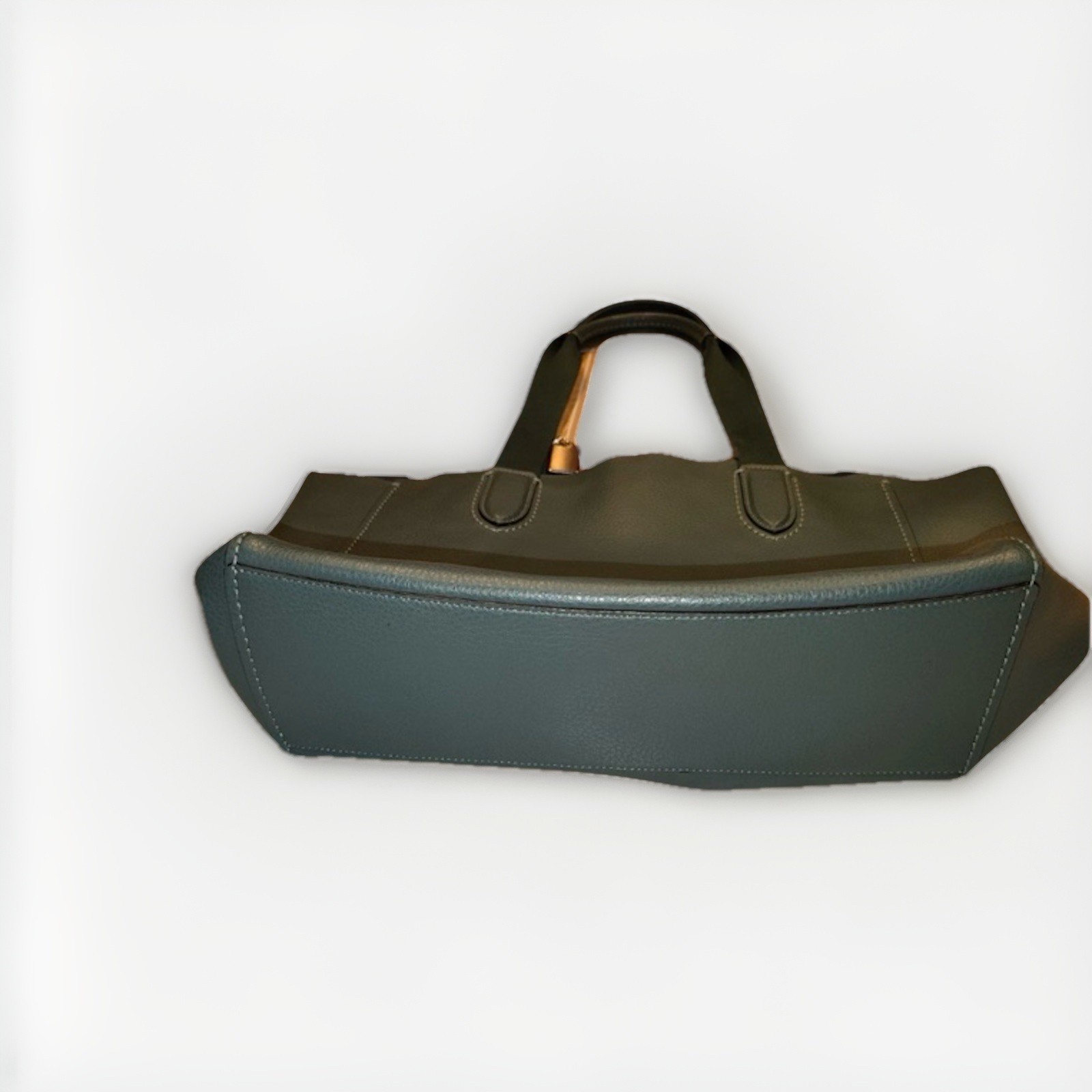 COACH Derby Tote 58660 Shoulder Bag Purse In Green Pebble Leather