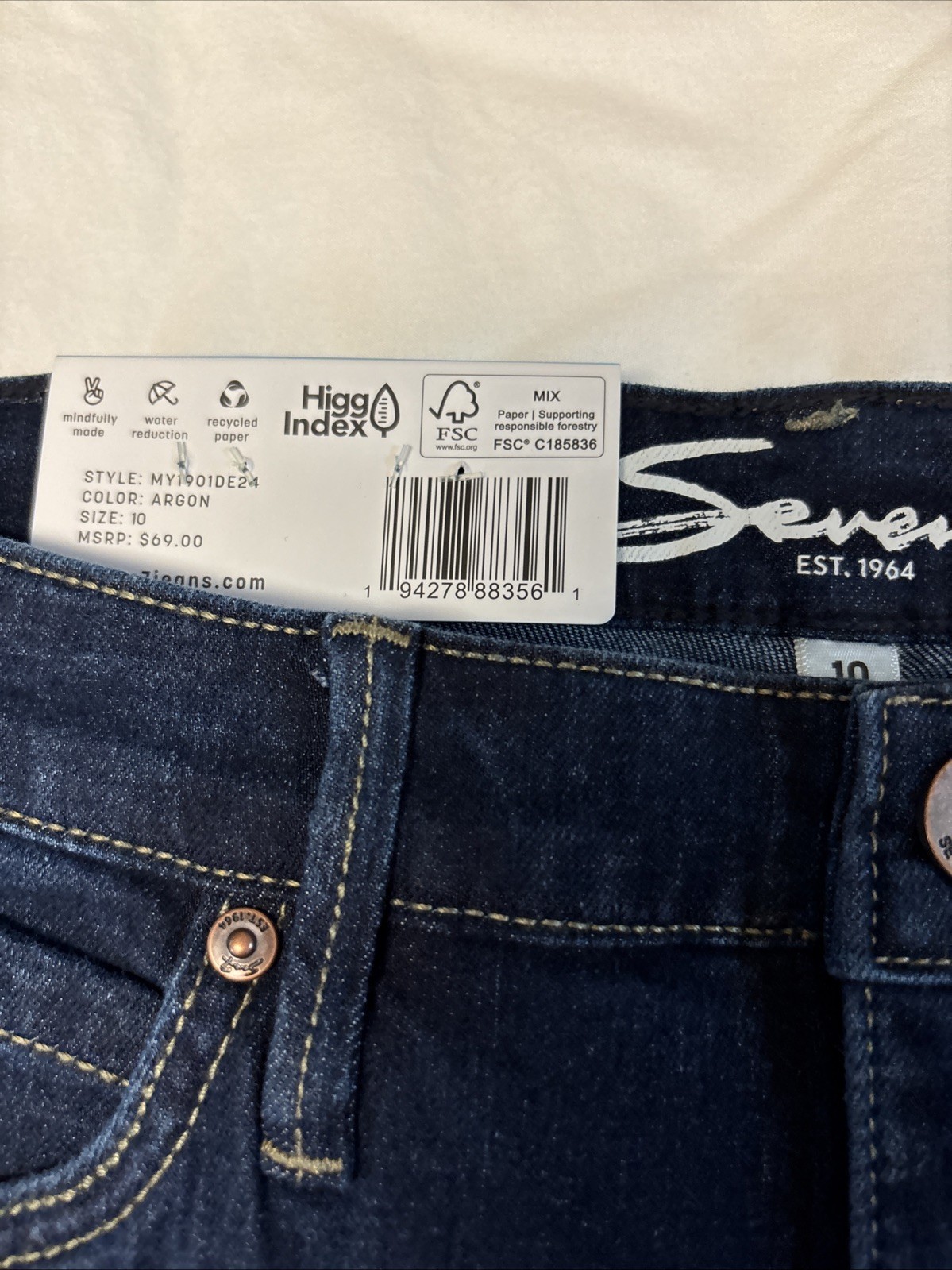 Seven7 Women’s 5 Pockets Soft Stretch High Rise Skinny Jean Sz 10