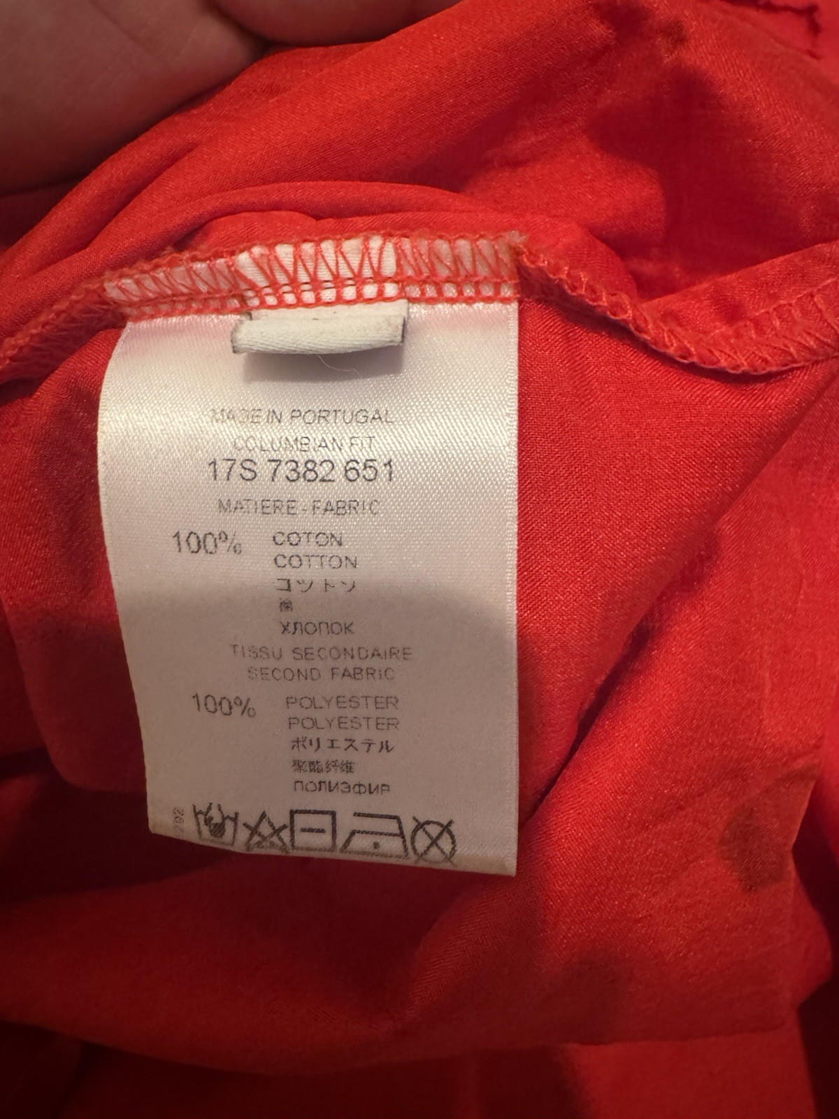 Givenchy Paris Red Distressed Colombian Fit Men’s T-Shirt – Size L