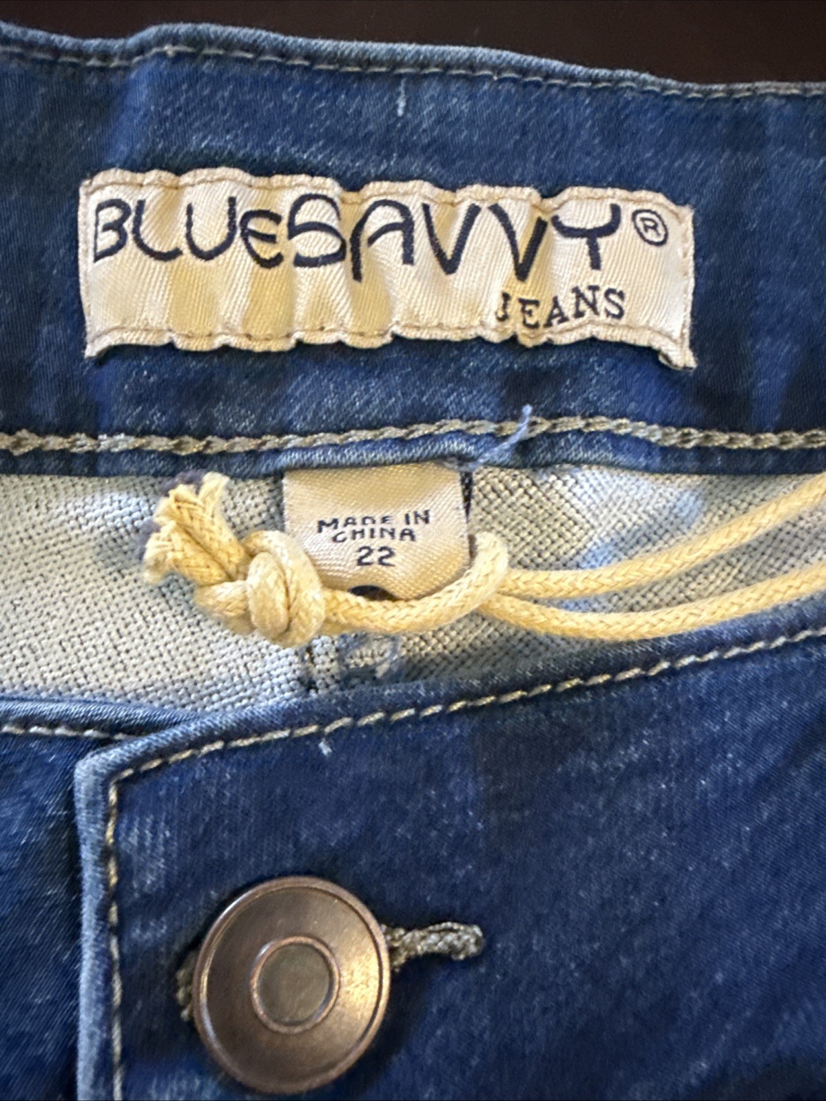 NWT BLUE SAVVY Button Fly Bubba Flarex Denim Jeans Women’s Sz 22