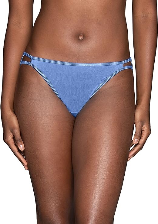 4 pairs VANITY FAIR String Bikini ILLUMINATION 18108 Panty Solid Colors 6 / M