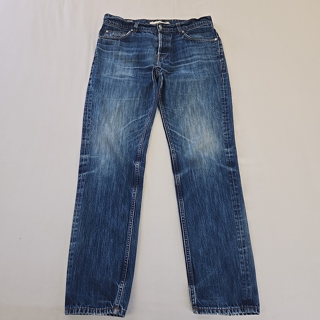 Norse Projects Copenhagen Faded Denim Jeans Men’s 32 Slim (32×30) Button Fly