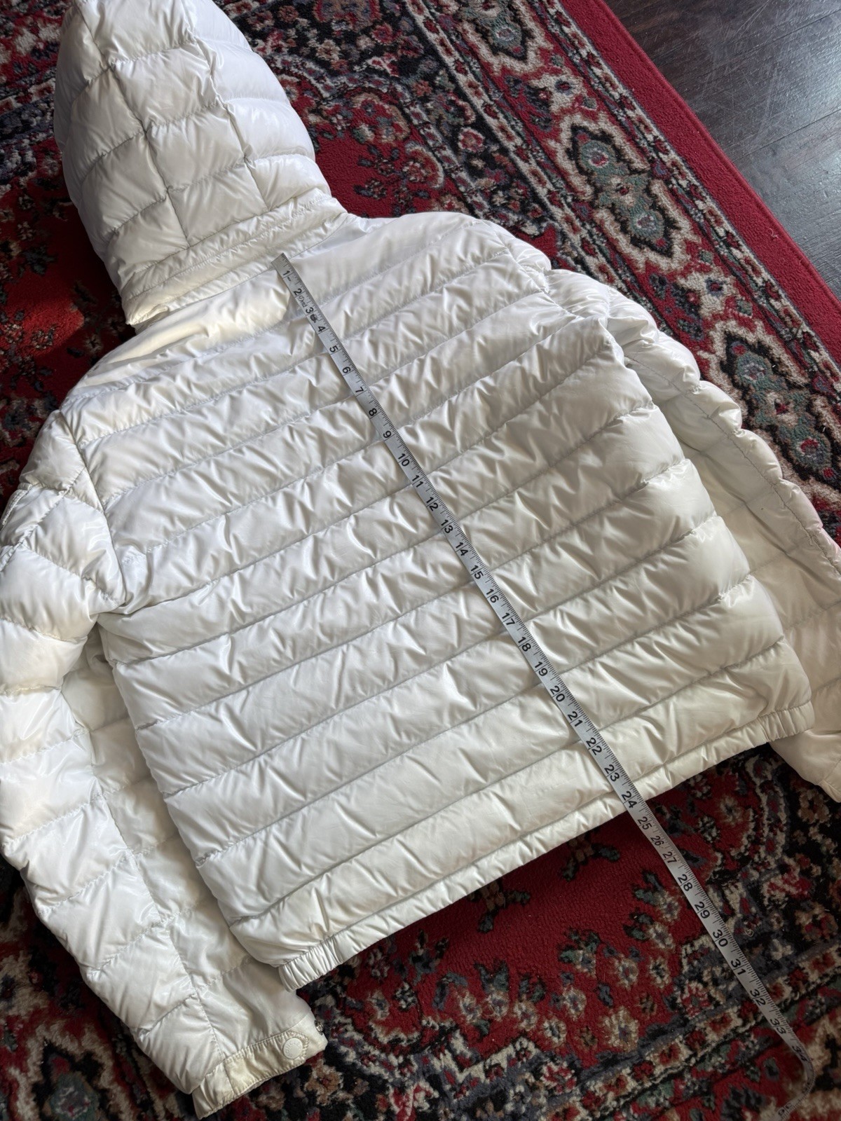 Moncler Galion Down Puffer Jacket White Size 3 Used
