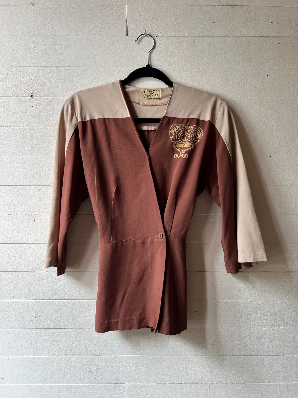 Vintage Midcentury 50s Wrap Top – Jan Rose of California Crown – 38x29x26 AR FL