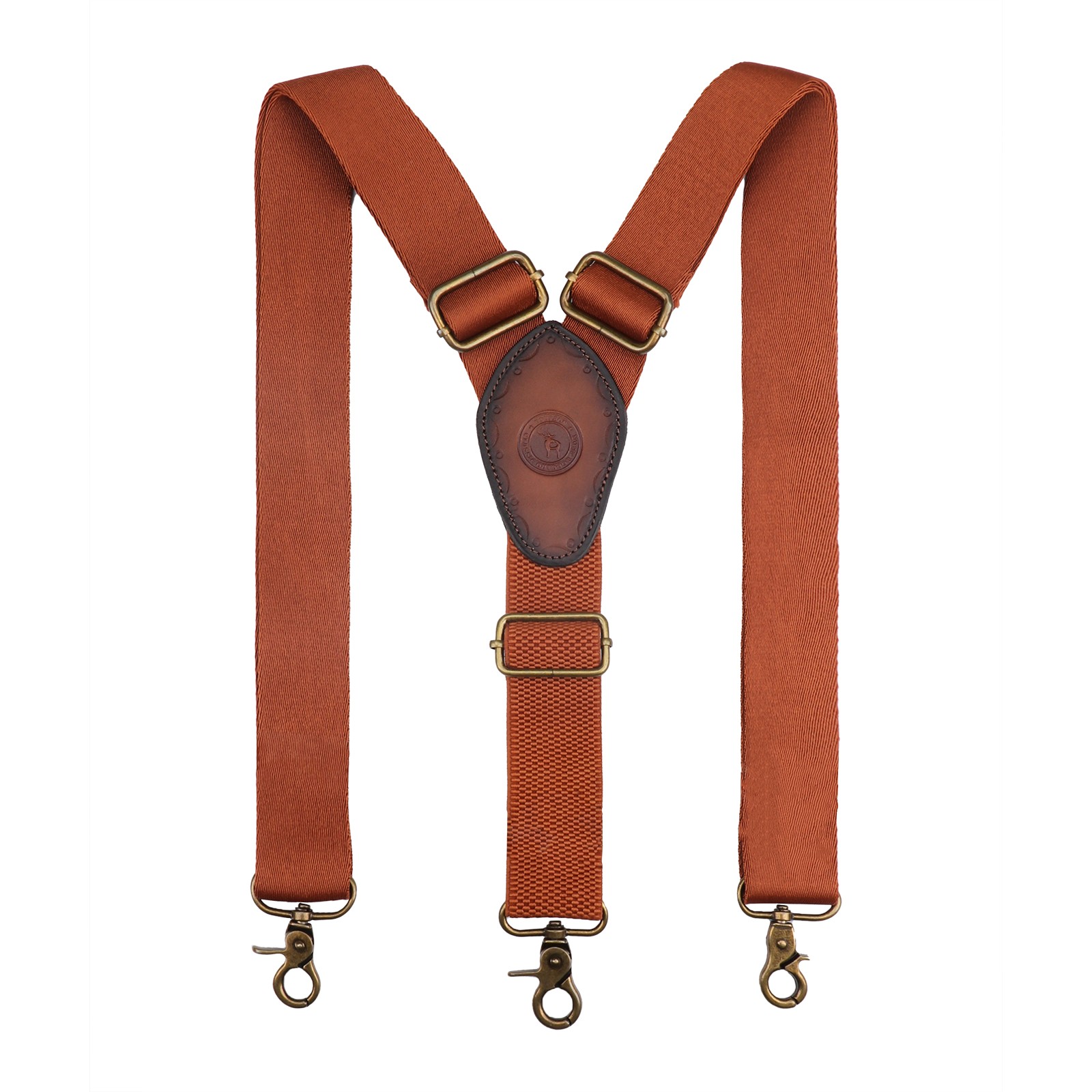 Tourbon Men Suspenders Y Back Button Clip/Hook Attach Pants Braces Adjust Strap