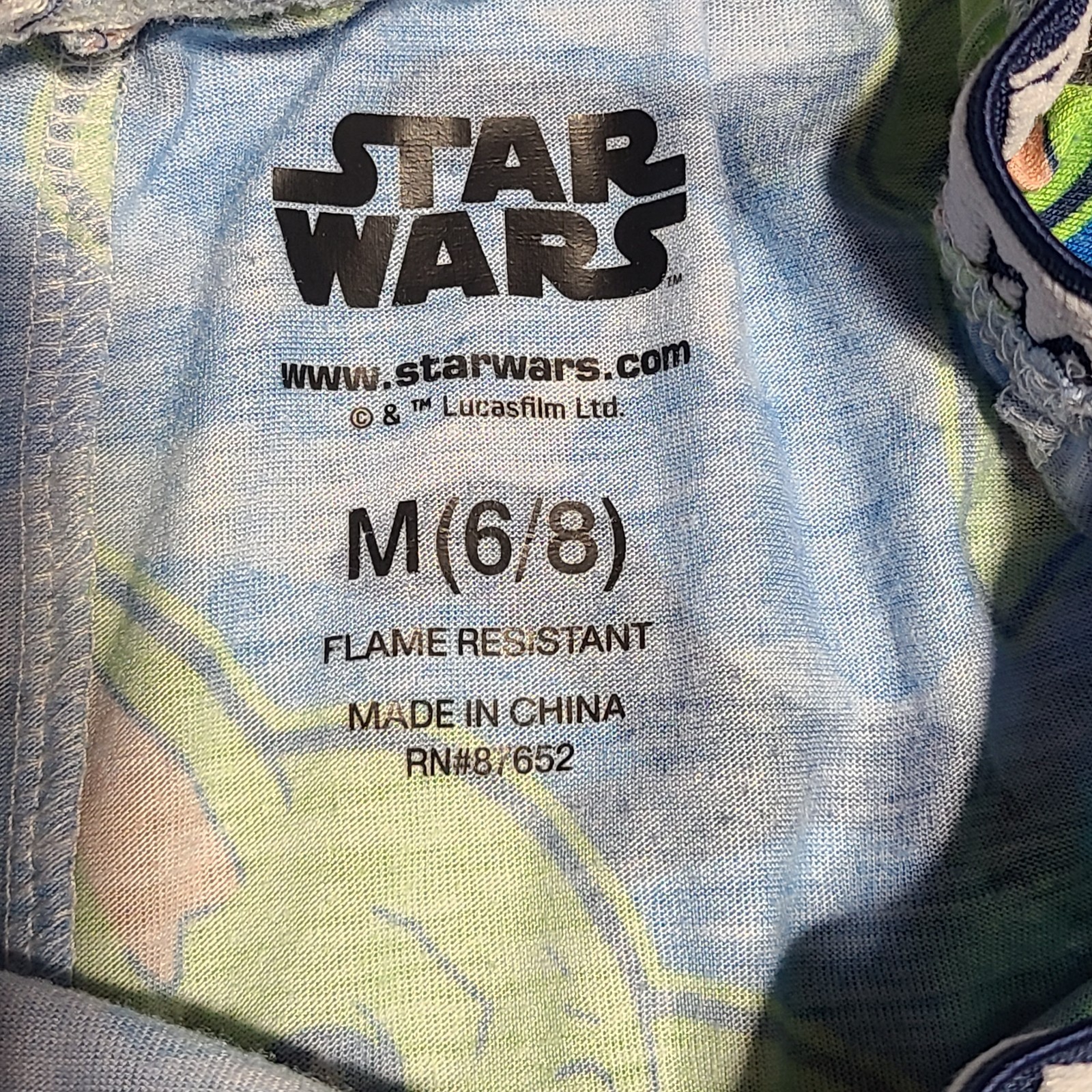 Star Wars | The Mandalorian | Boys’ Blue Camo Baby Yoda Grogu PJ Pants | Size M