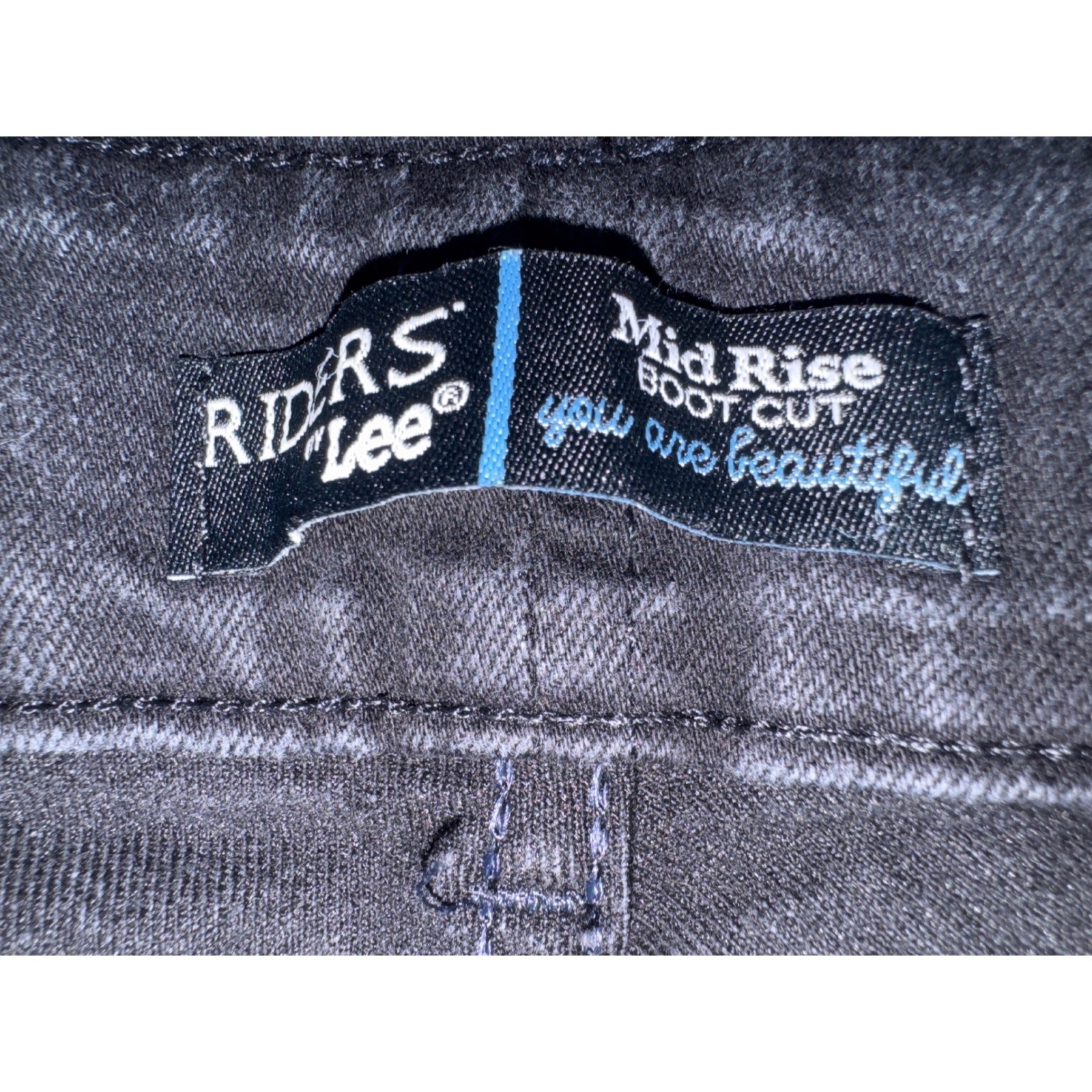 Riders by Lee Black Bootcut Jeans Womens 6P Mid Rise Motorized 130N480